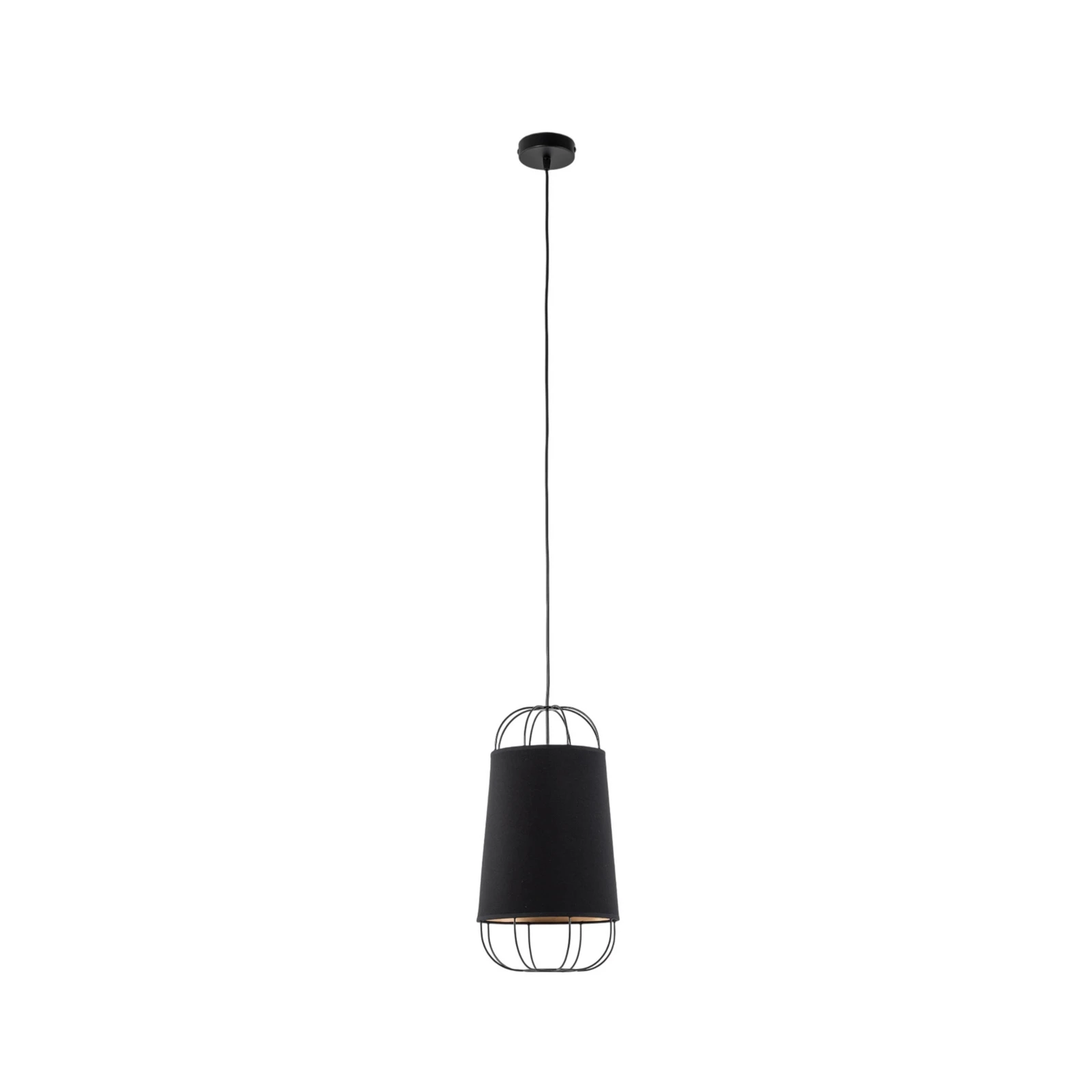 Rippvalgustid Lantern small, tekstiil, metall, must