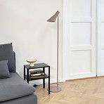 Lampadaire Dyberg Larsen DL12, beige/laiton, 139 cm, métal
