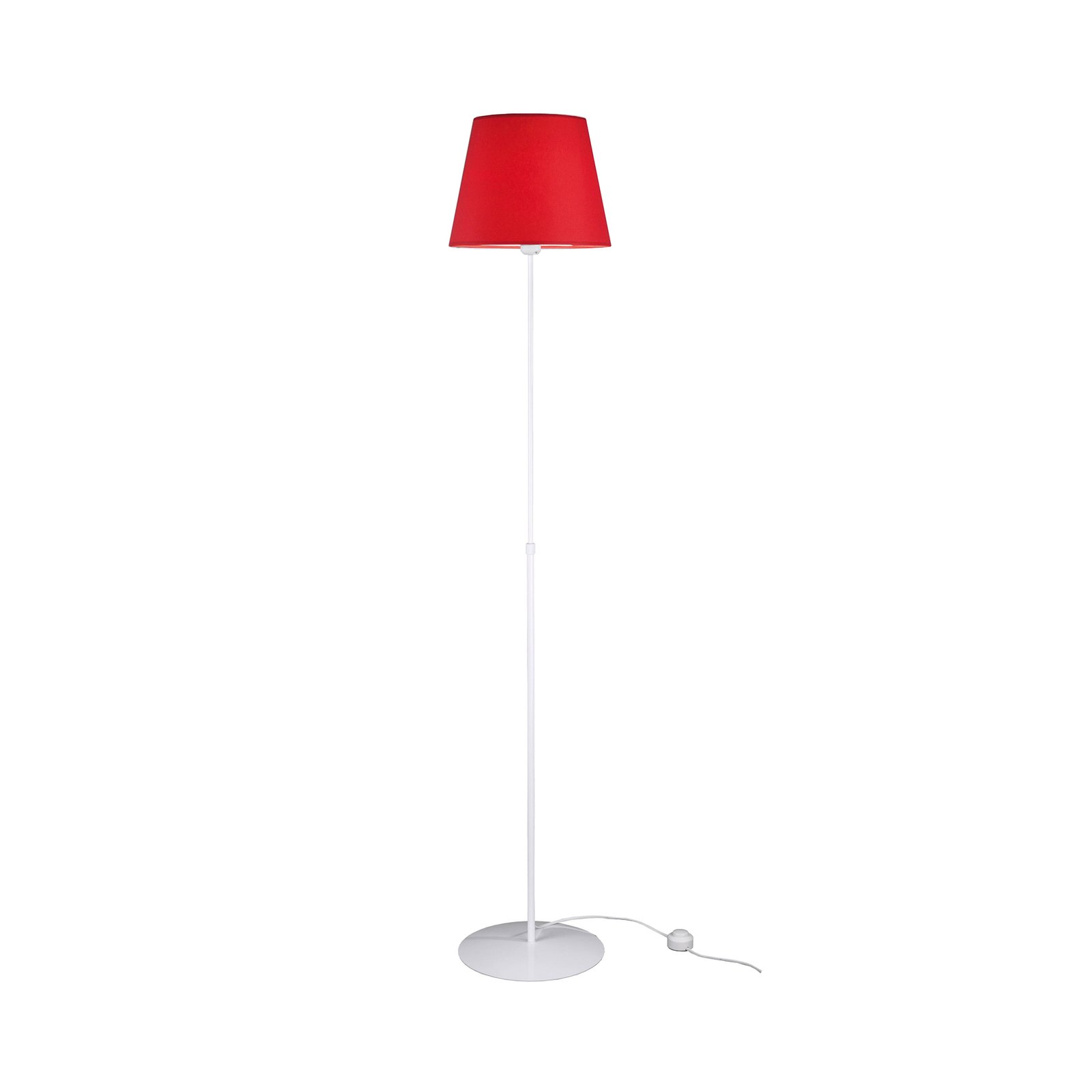 Aluminor Store lampa stojąca, biała/czerwona