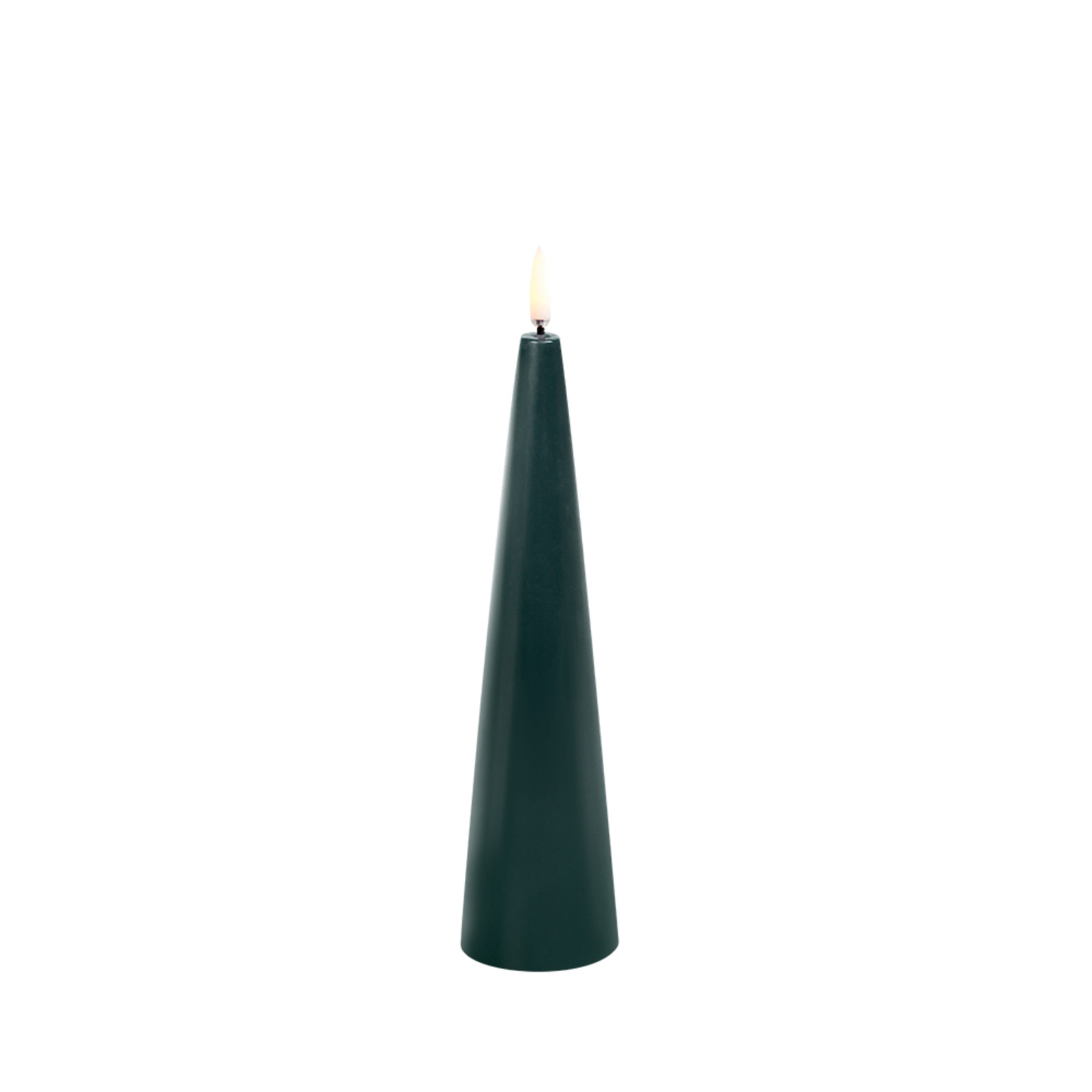 Vela em Cone LED 5,8x21,5 cm Pine Verde/Smooth - Uyuni Lighting