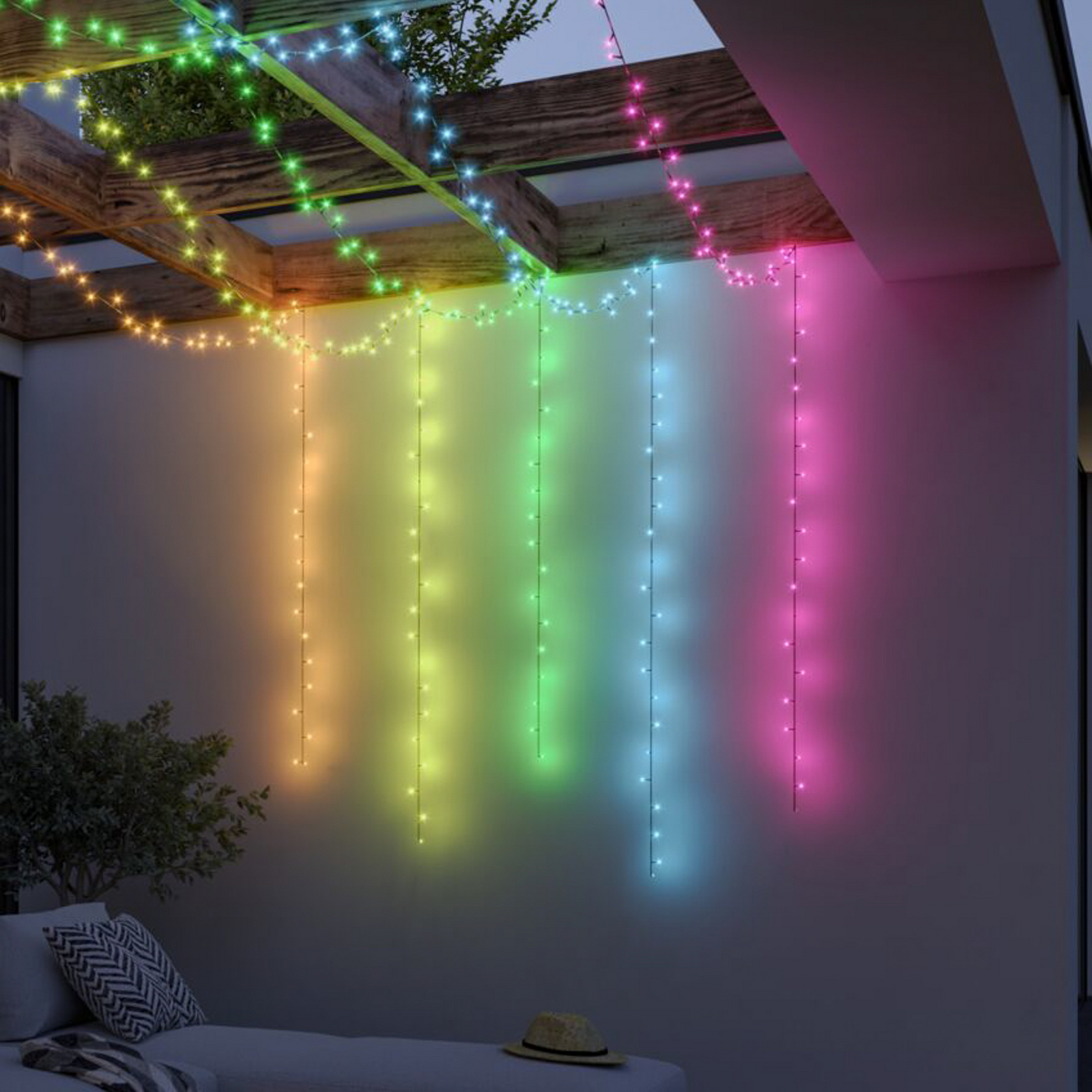 Paulmann Plug &amp; Shine Smart - Guirlanda de luzes Yuna 5 m RGB preta