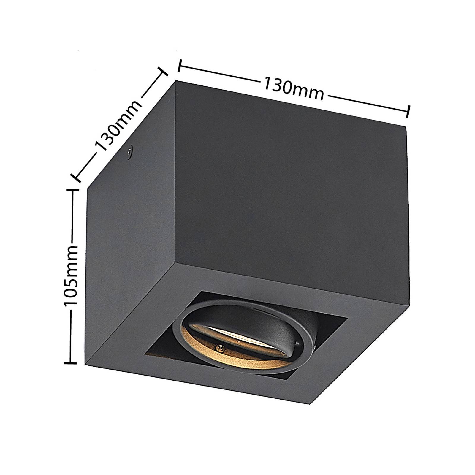 Arcchio Giyan downlight, 1-punktowa, czarna
