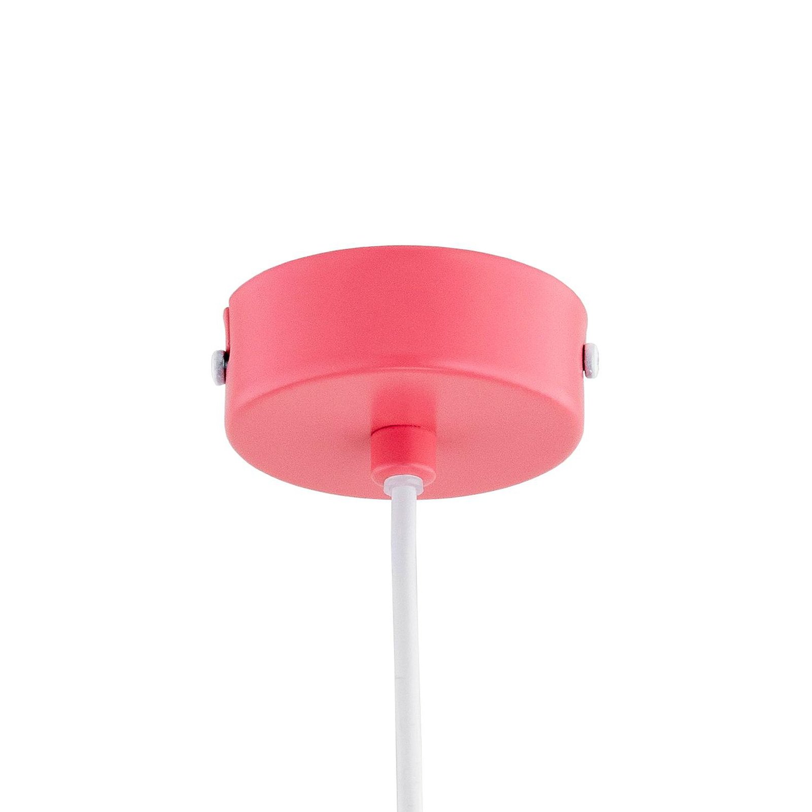 Lampa wisząca Solo Gem, różowa, Ø 23 cm, metal