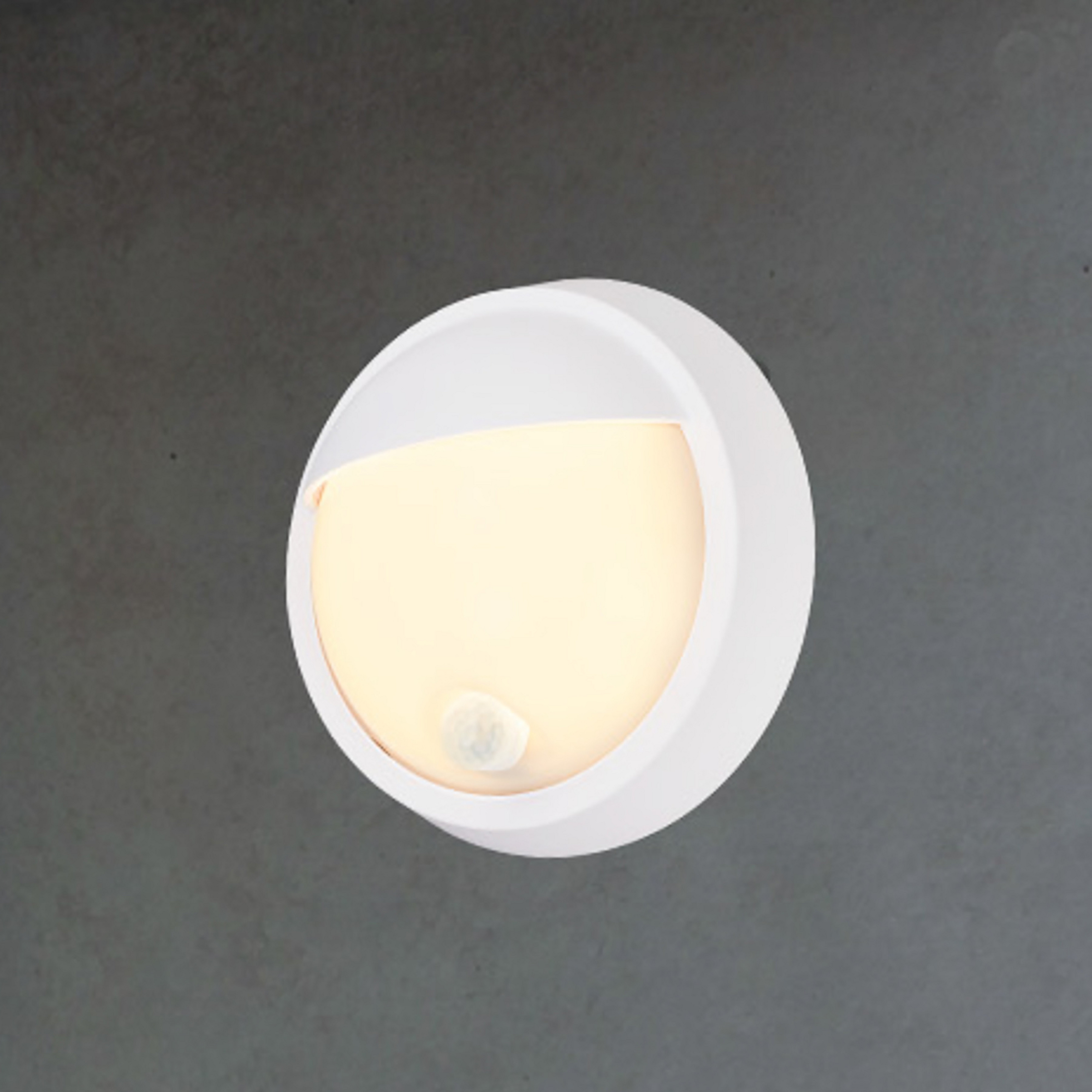 Applique d'extérieur LED rechargeable 3785016 blanc Détecteur de mouvement Ø 17
