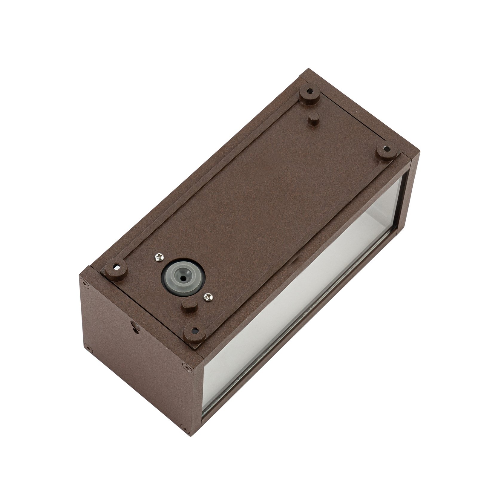 Lindby outdoor wall light Robigus, rust-coloured, aluminium