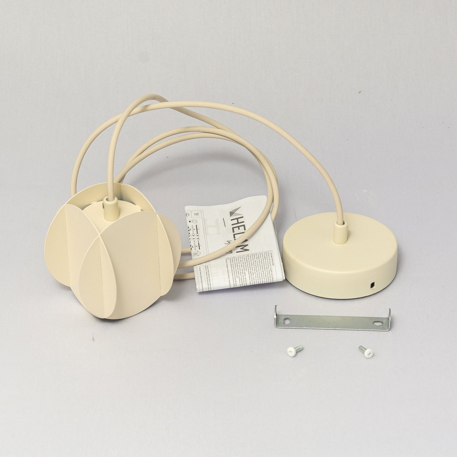 Lampa wisząca GAMBIT, kremowy biały, Ø 10 cm, metal, GU10