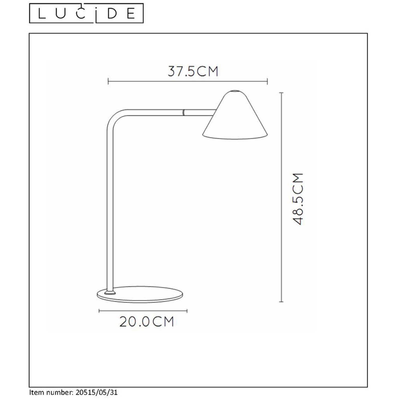 LED-Schreibtischleuchte Devon