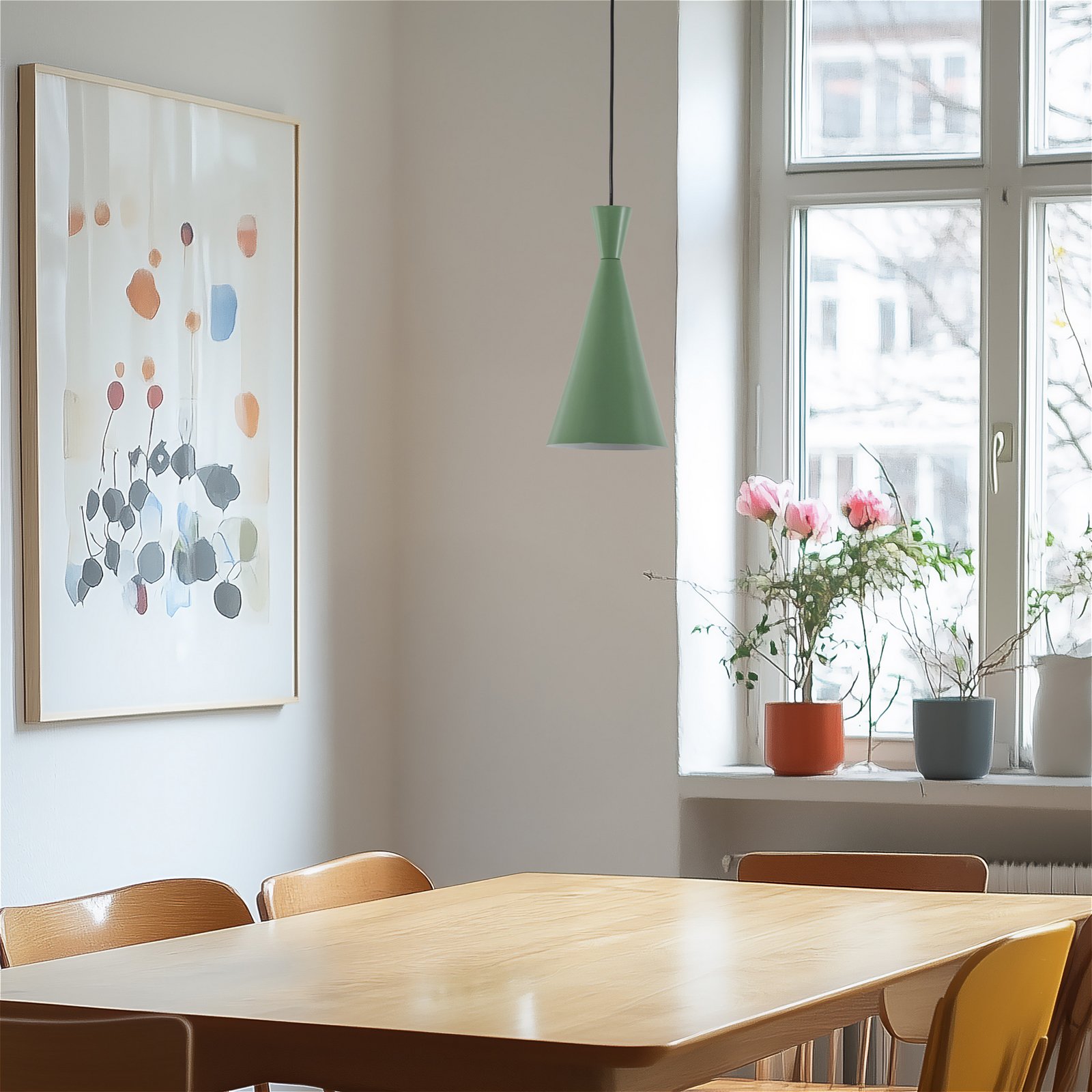 Tom lógó világítás, mentazöld, fém, Ø 19 cm, E27