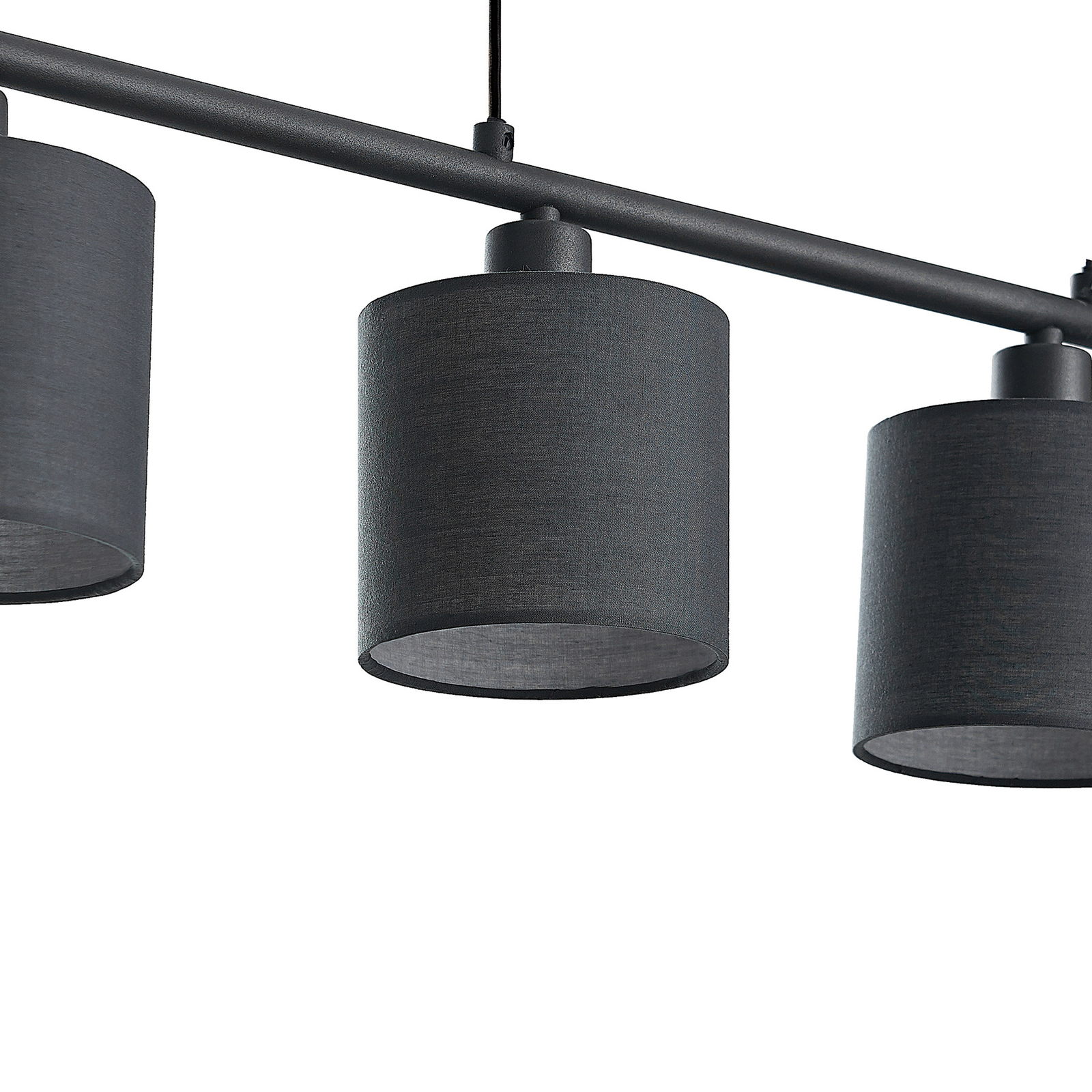 Lindby Darima hanglamp van textiel, grijs
