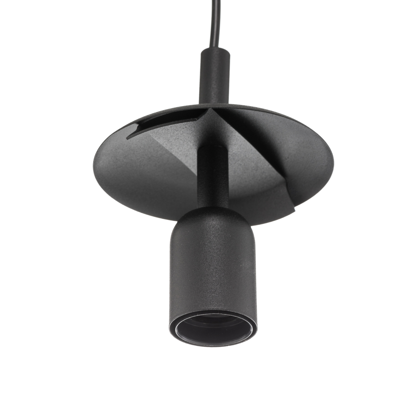 562 hanging light, matt glass, black cap/canopy