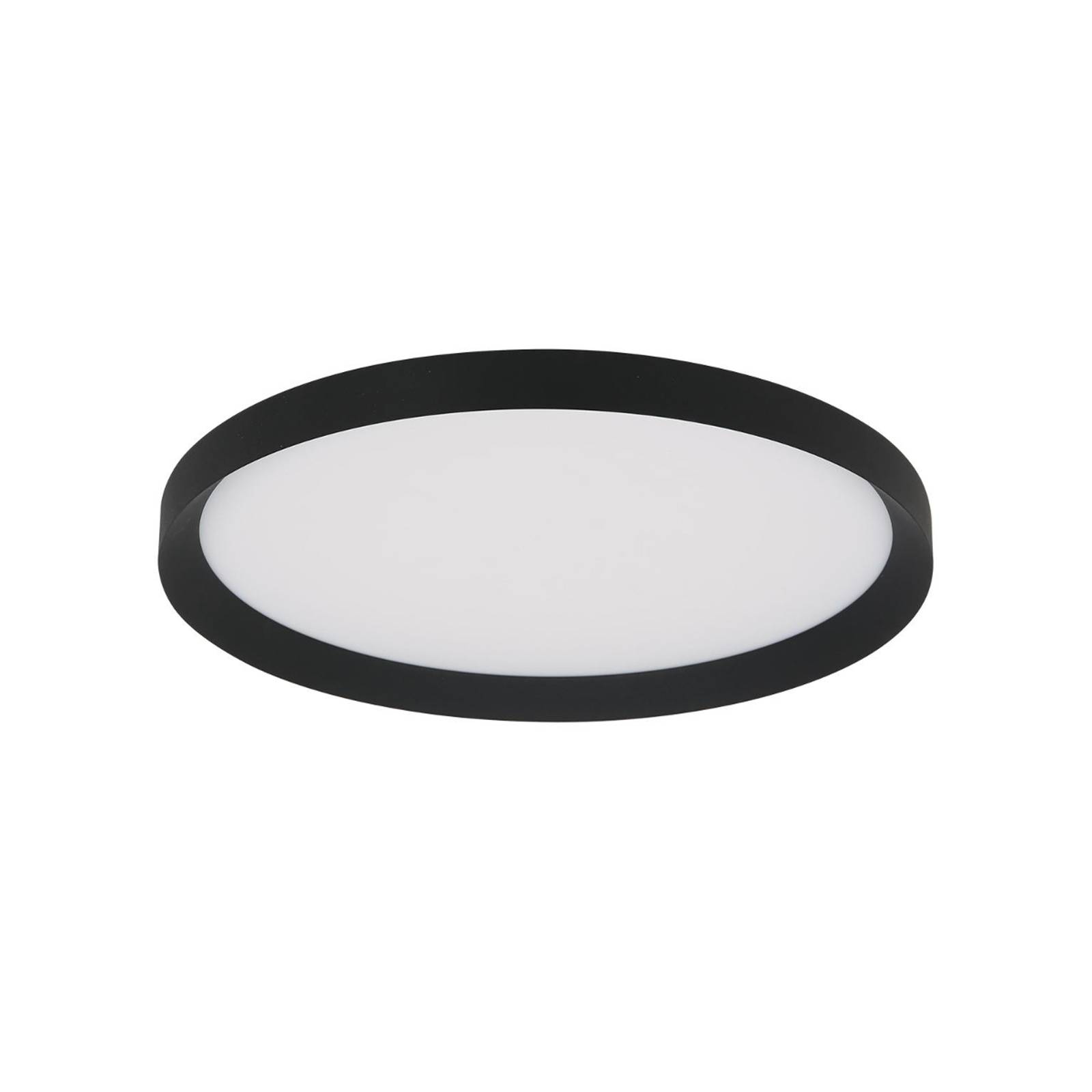 LED-Deckenleuchte Flady, schwarz, Ø 50 cm, direkt/indirekt