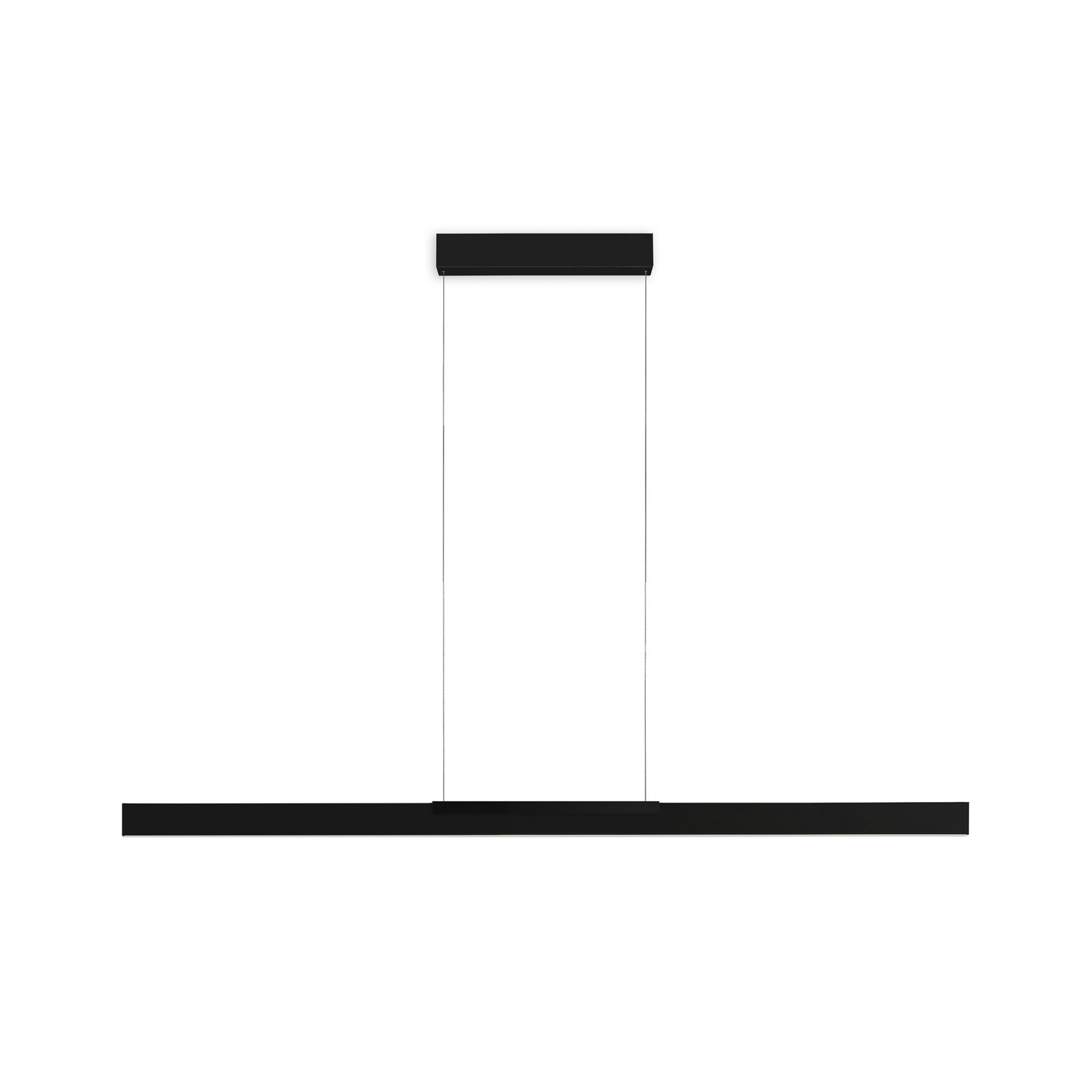 Candeeiro suspenso LED Bopp Nano 2.0, comprimento 140 cm, preto, metal