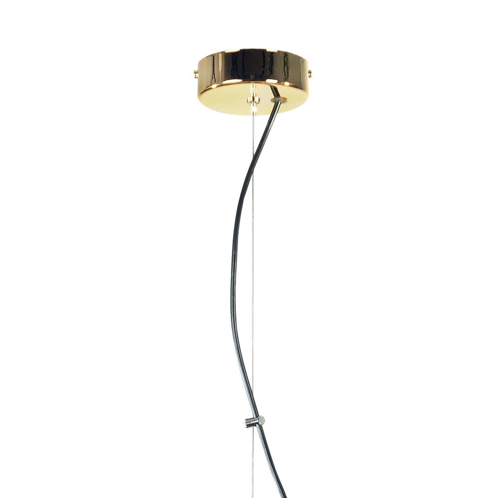 Suspensie Euluna Petla, negru/auriu, metal, Ø 65 cm