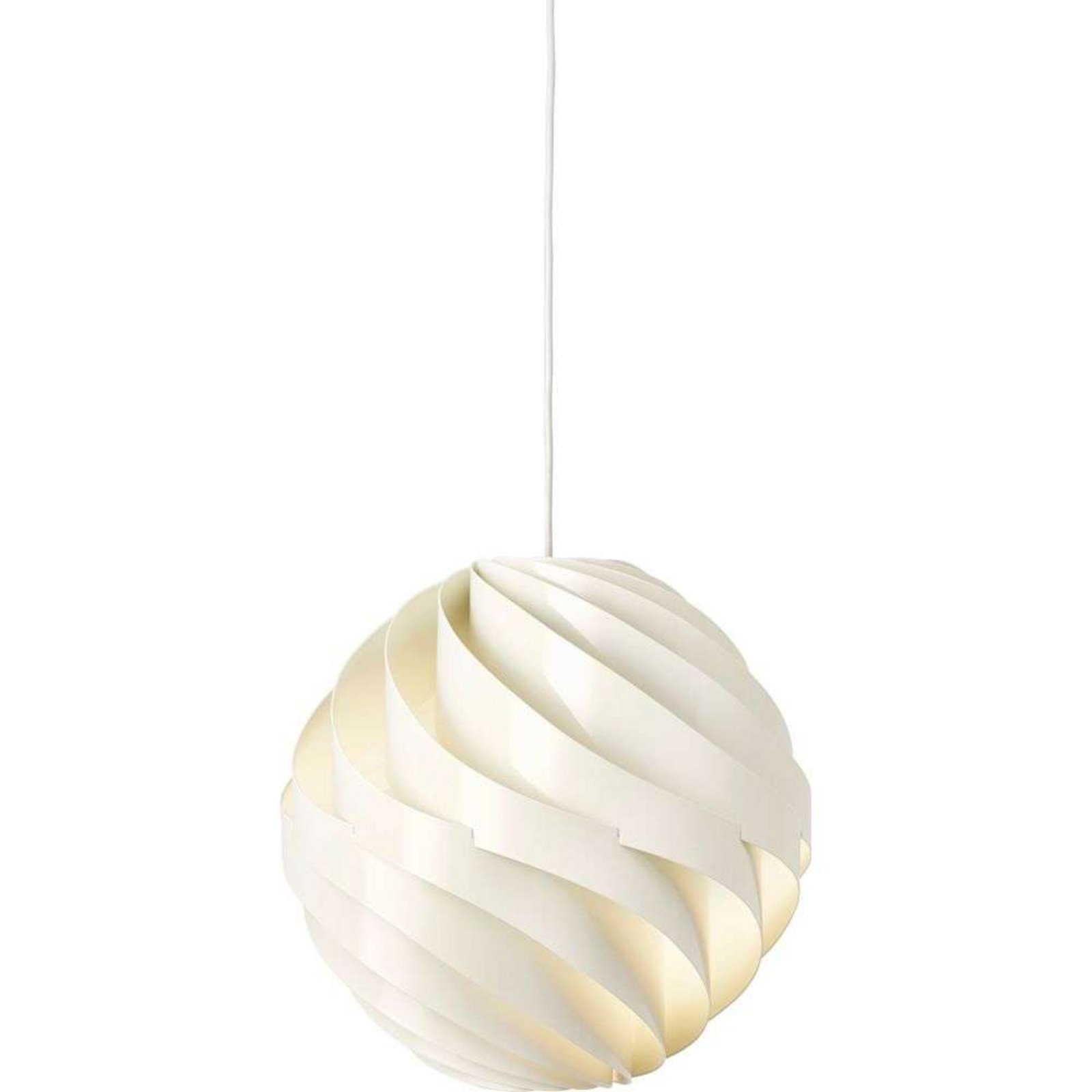 Turbo Lustră Pendul Ø36 Glossy Alabaster White/White - GUBI