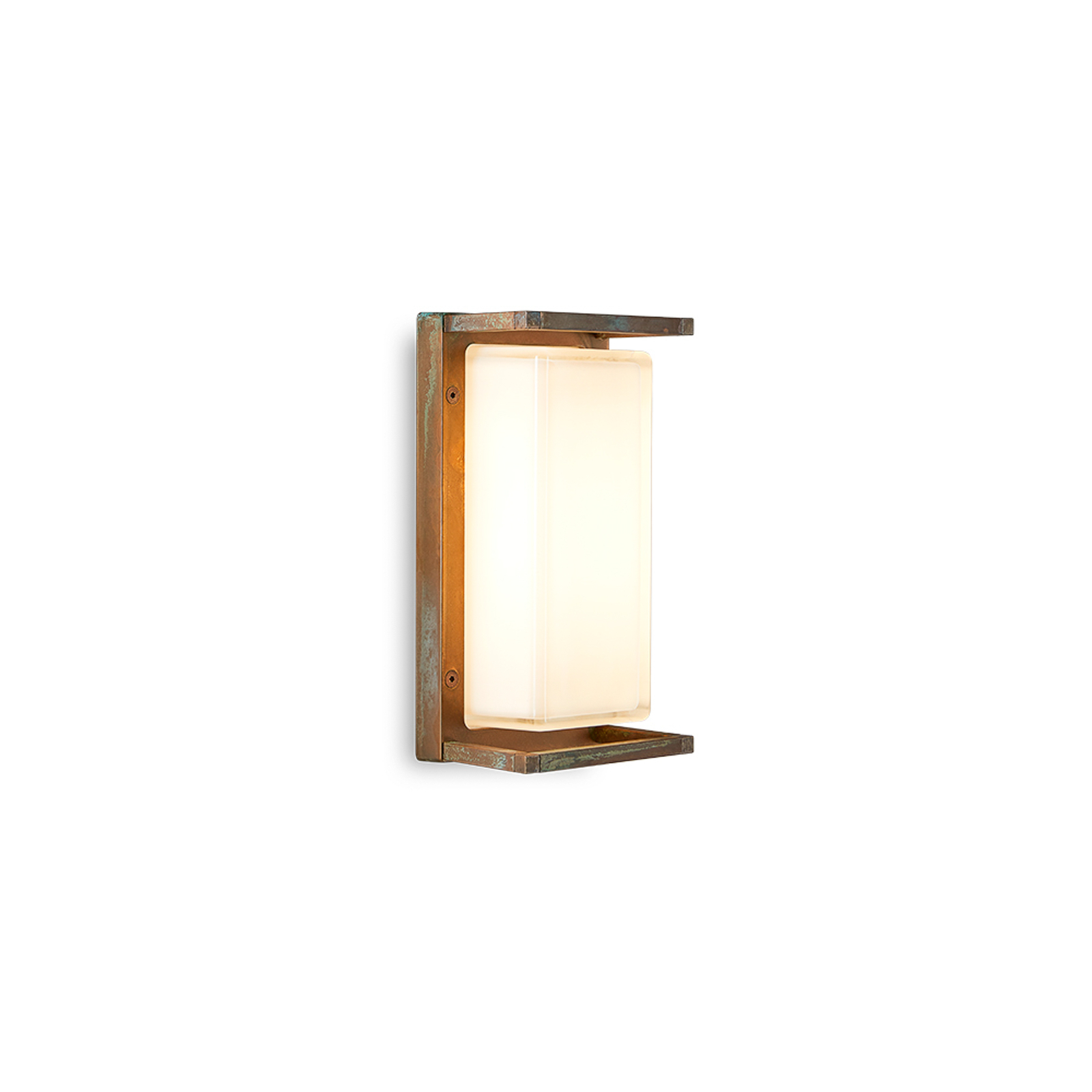 Outdoor wall lamp Ice Cubic 3412 made of brass and glass