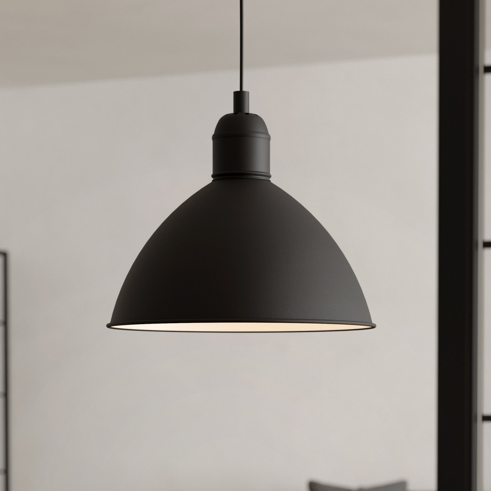 Vintage-riippuvalo Priddy, 1-lamppuinen, musta