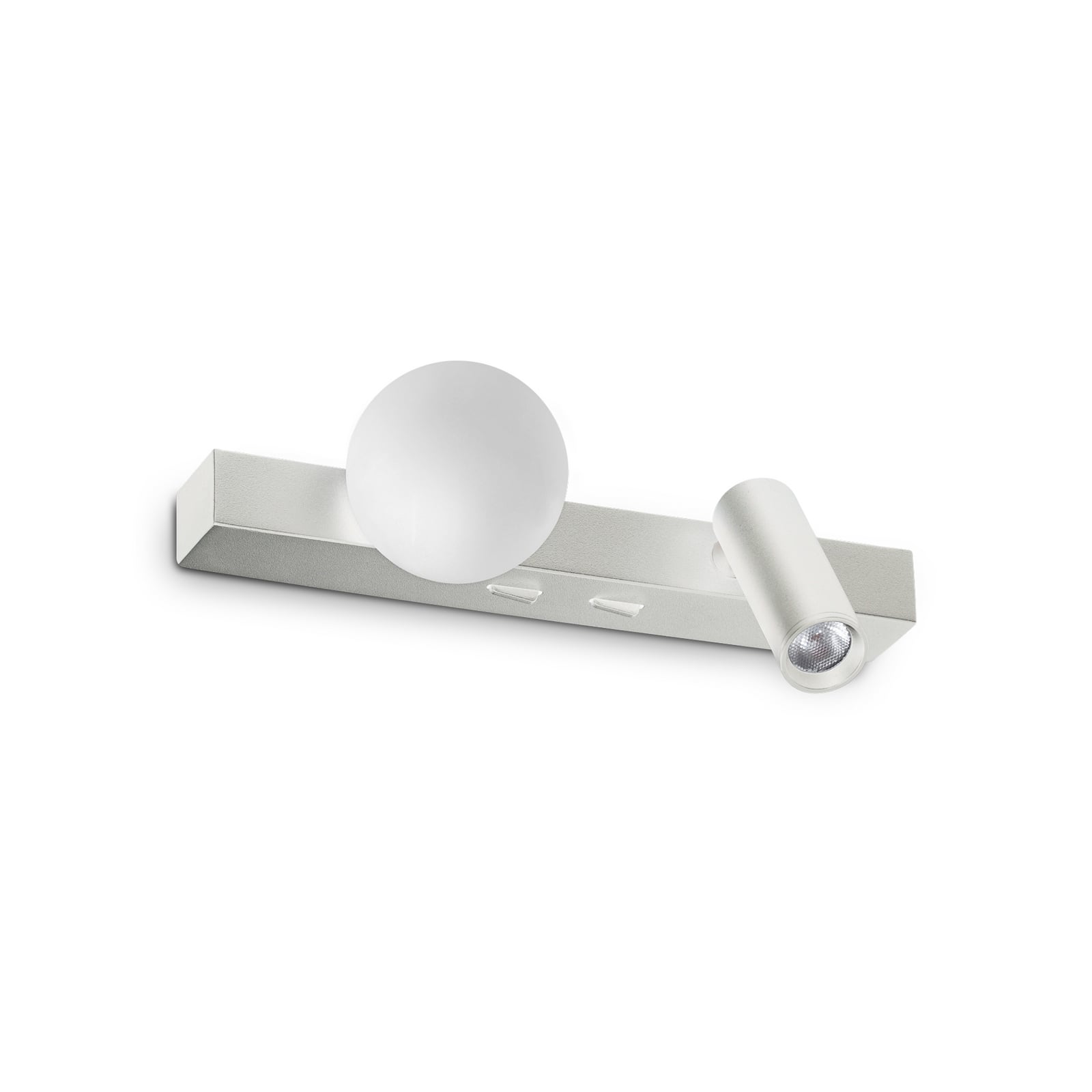 IDEAL LUX Binomio fehér LED fali lámpa, szélesség 22 cm, fém, 2 izzós