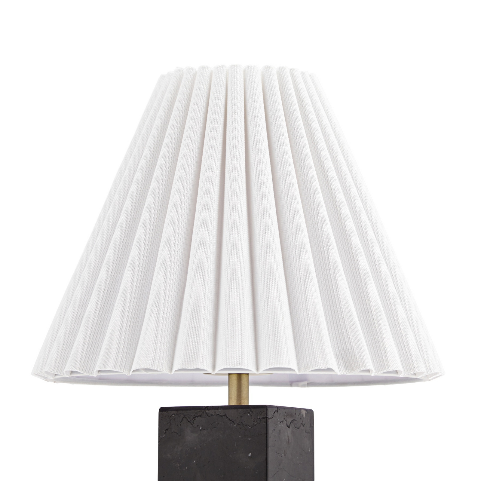 Asher table lamp, height 45 cm, black and white, marble – NOLA
