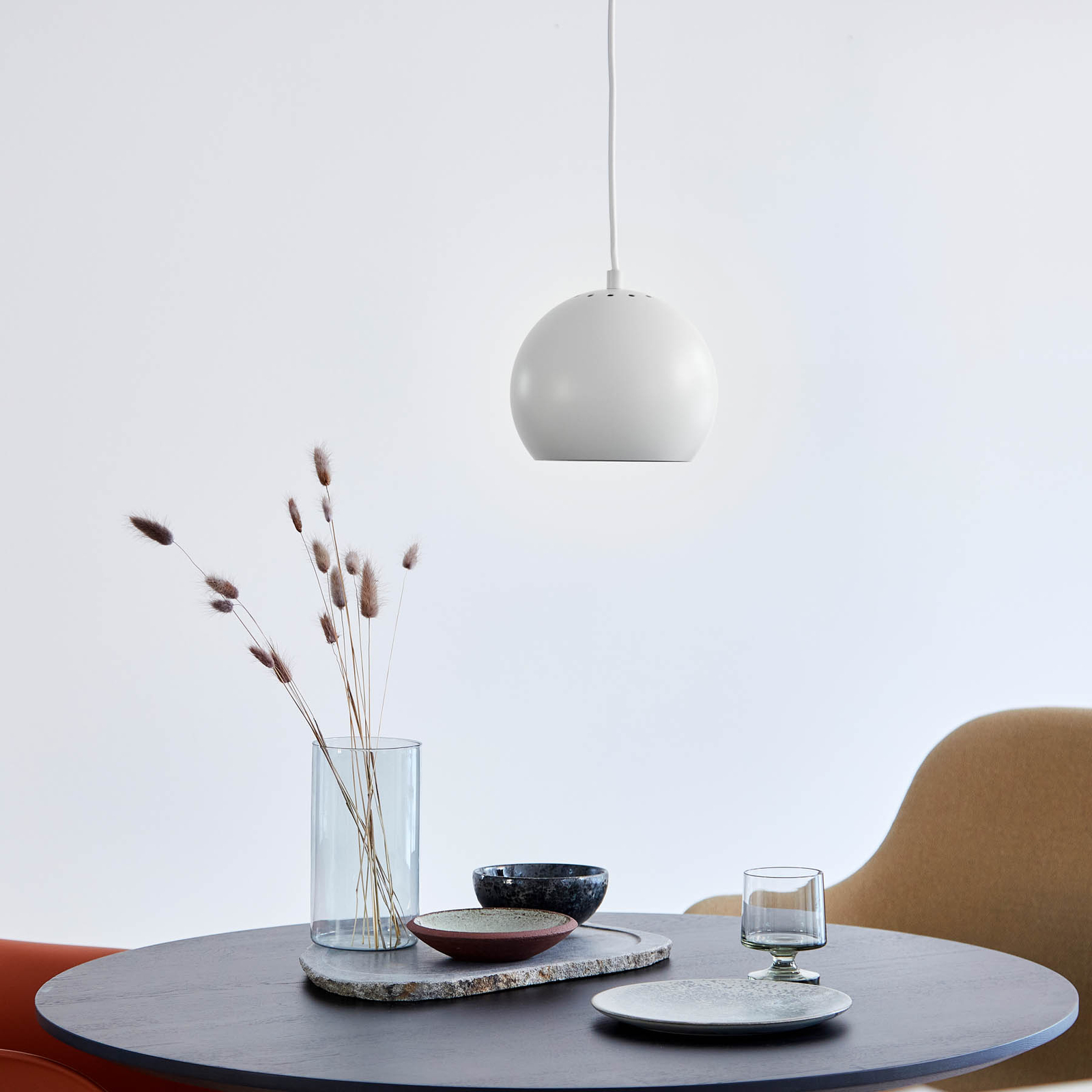 FRANDSEN hanglamp Ball, mat wit, Ø 18 cm