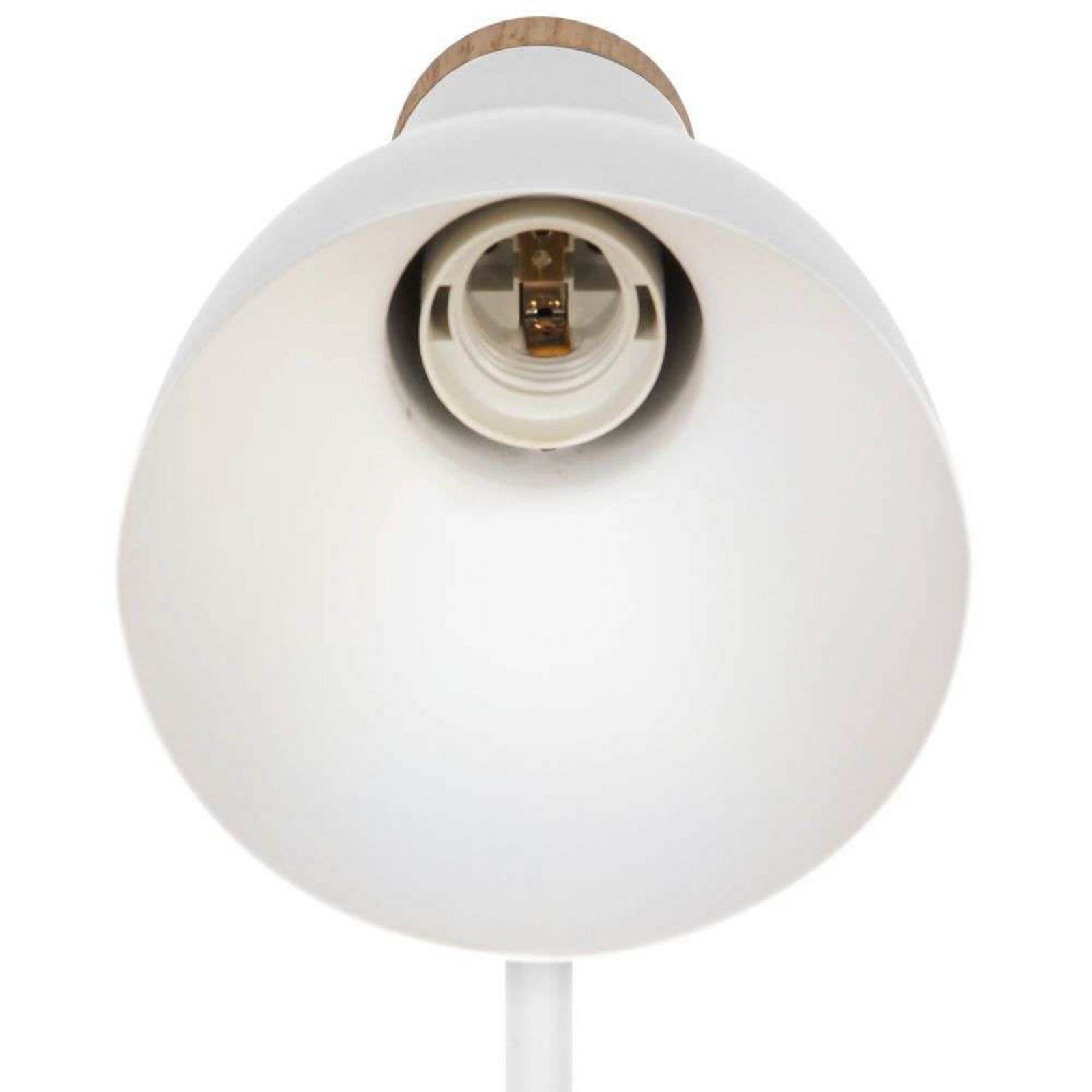 Stolna lampa Devone, bijela, visina 43 cm, metalna