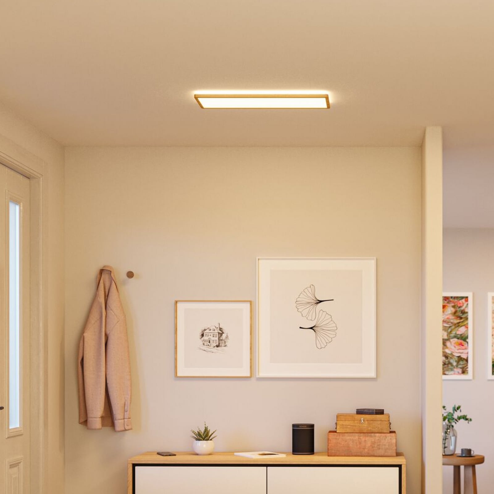 Paulmann LED-panel Atria Shine 58 cm træ IP44 3000 K tænd/sluk Paulmann LED-panel Atria Shine 58 cm træ IP44 3000 K tænd/sluk