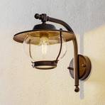Betulle outdoor wall light, burnished brass