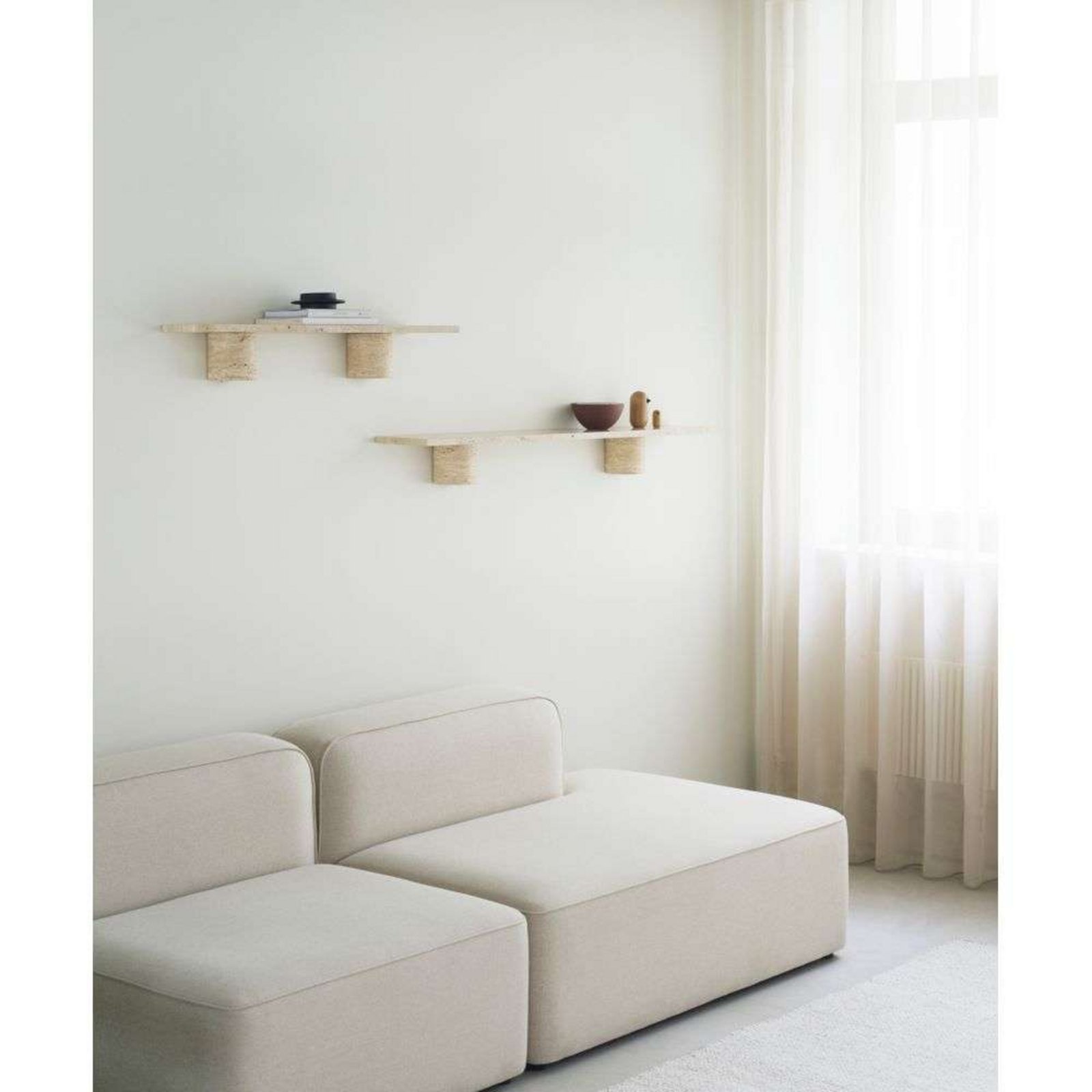 Sten Shelf L80 Travertine - Normann Copenhagen