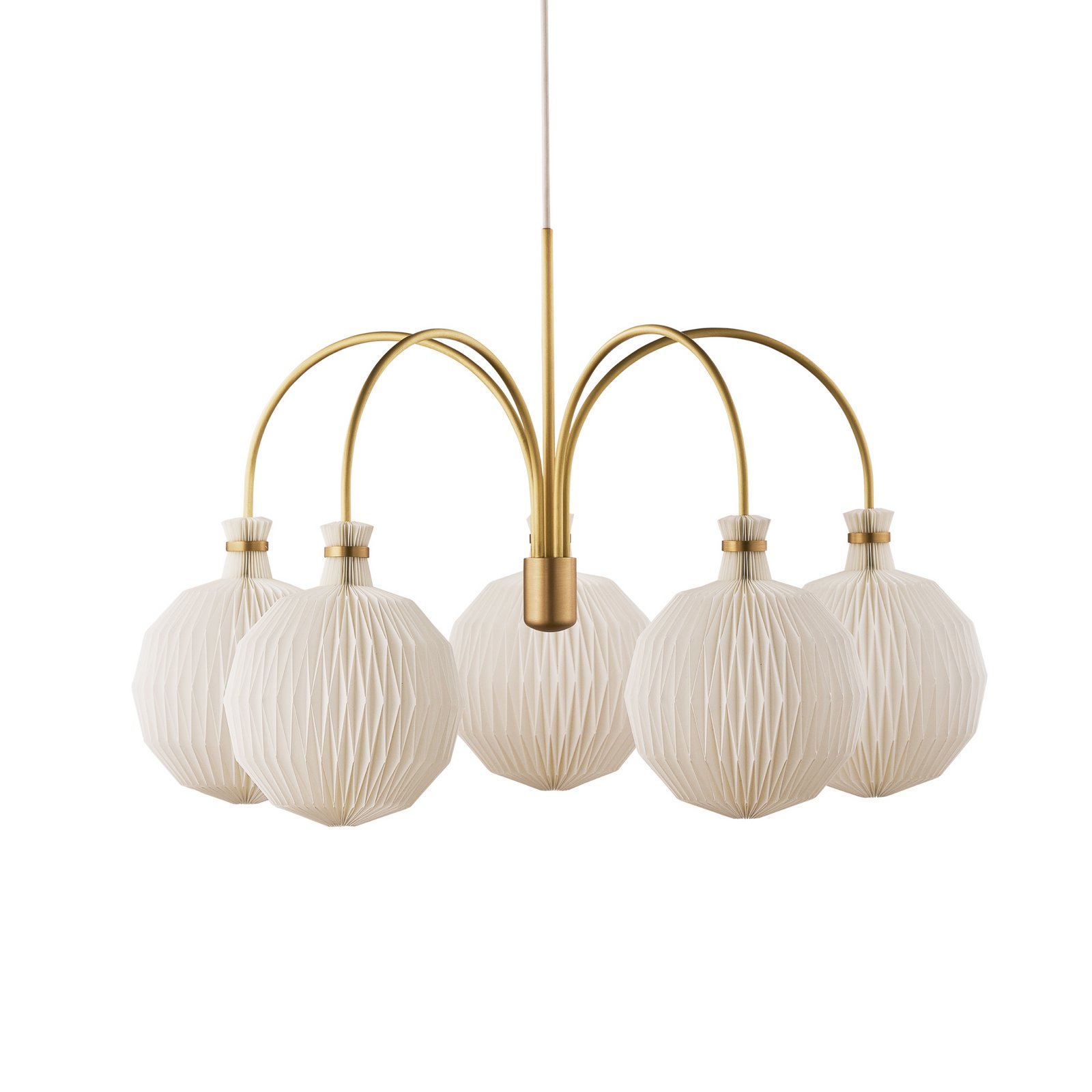 LE KLINT Kronleuchter Kaare Klint Legacy 101, weiß, 5-flg. LE KLINT Kronleuchter Kaare Klint Legacy 101, weiß, 5-flg.