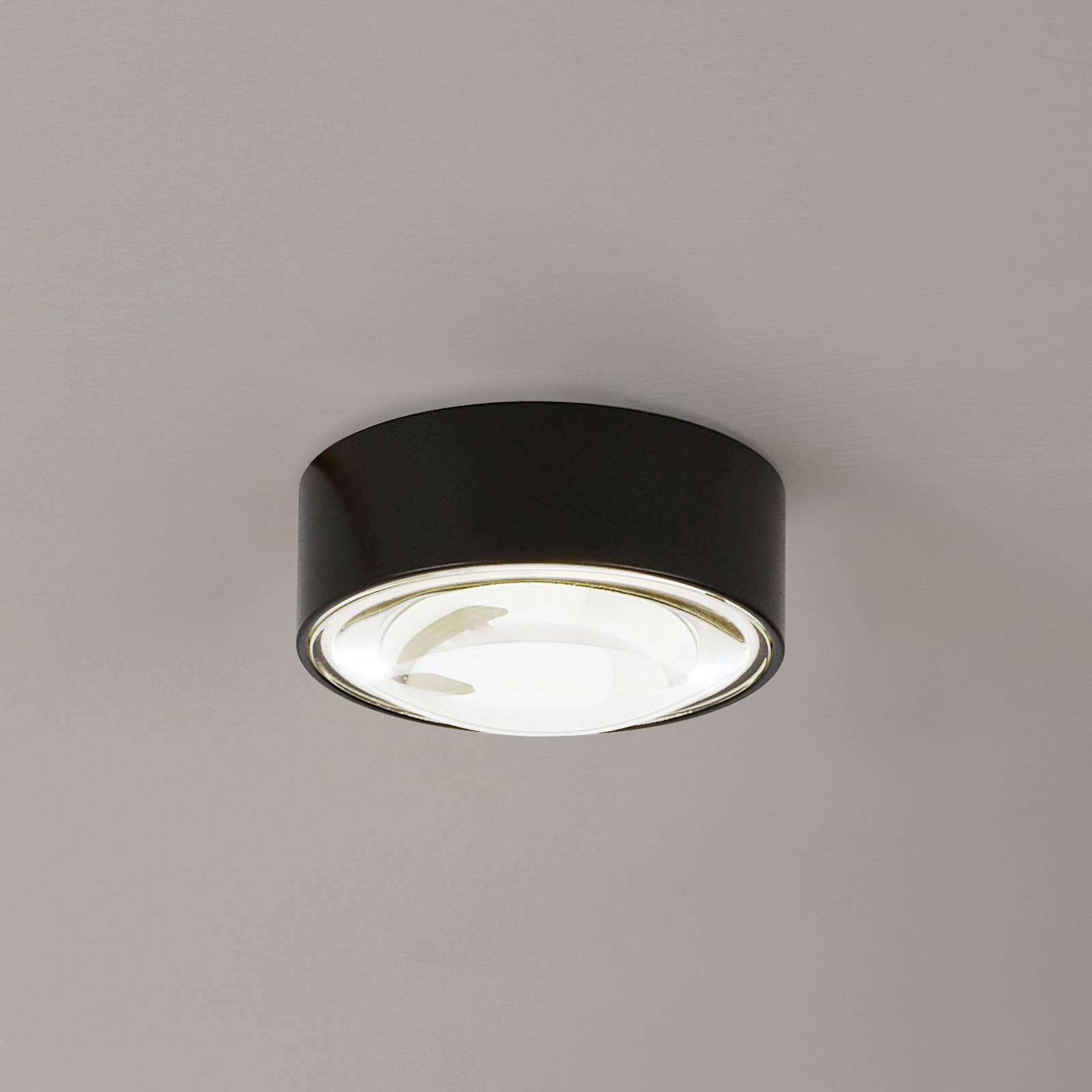 Lindby Downlight LED Siaka, czarny, metal, Ø 5 cm, IP65