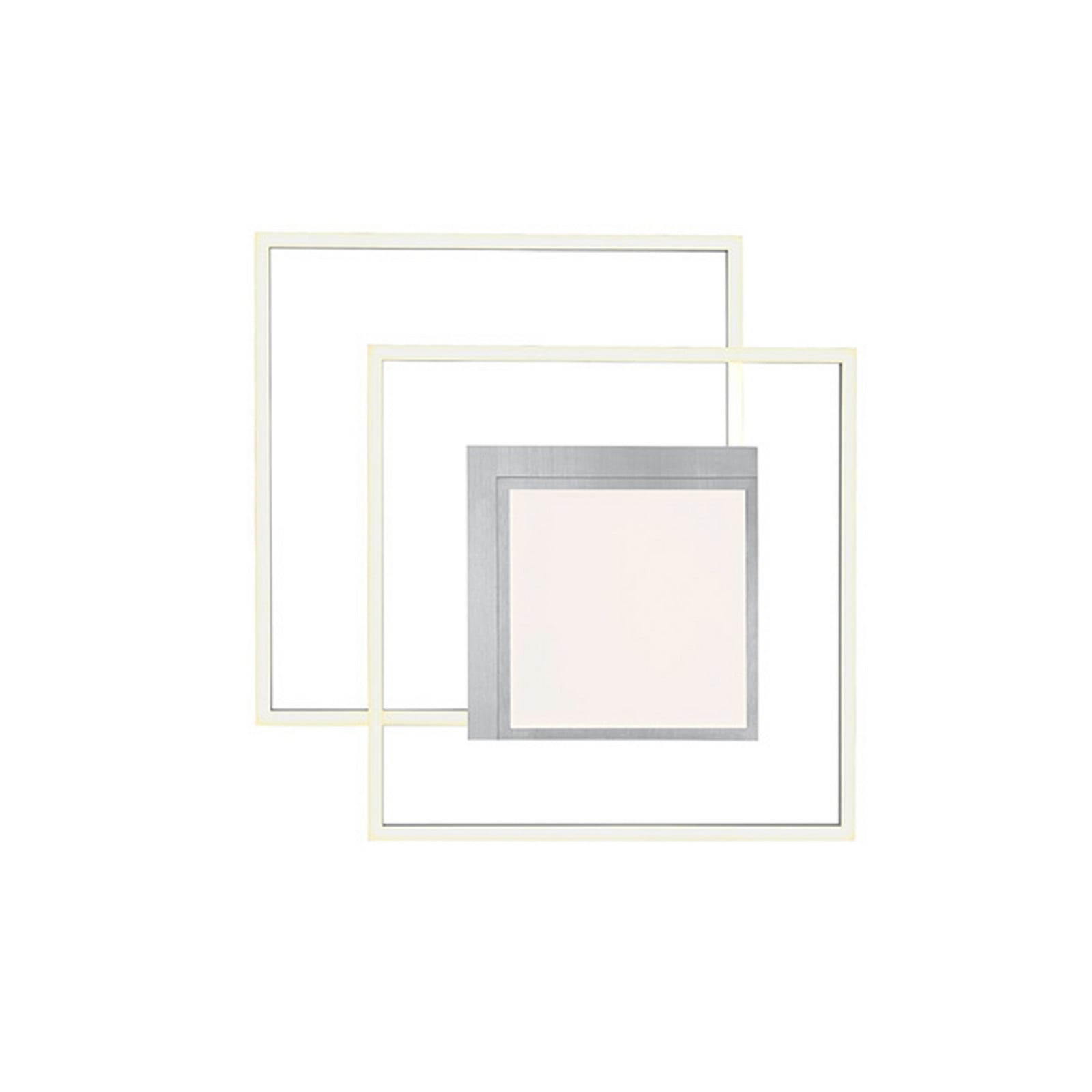 HELL LED stropna svjetiljka Karo, aluminijske boje, duljina 62 cm, metal, CCT - Dnevni boravak/blagovaonica - Moderan - mat aluminij