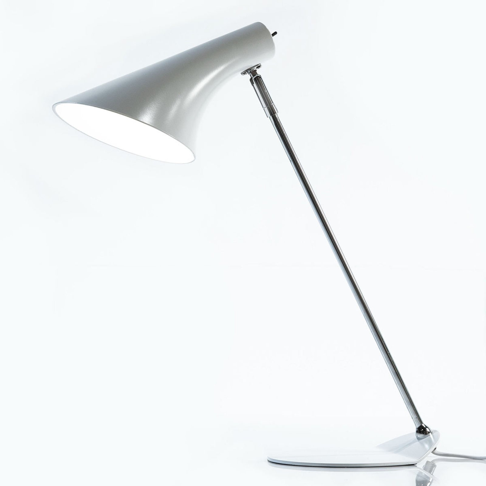 Lámpara de mesa Vanila, ajustable, blanco