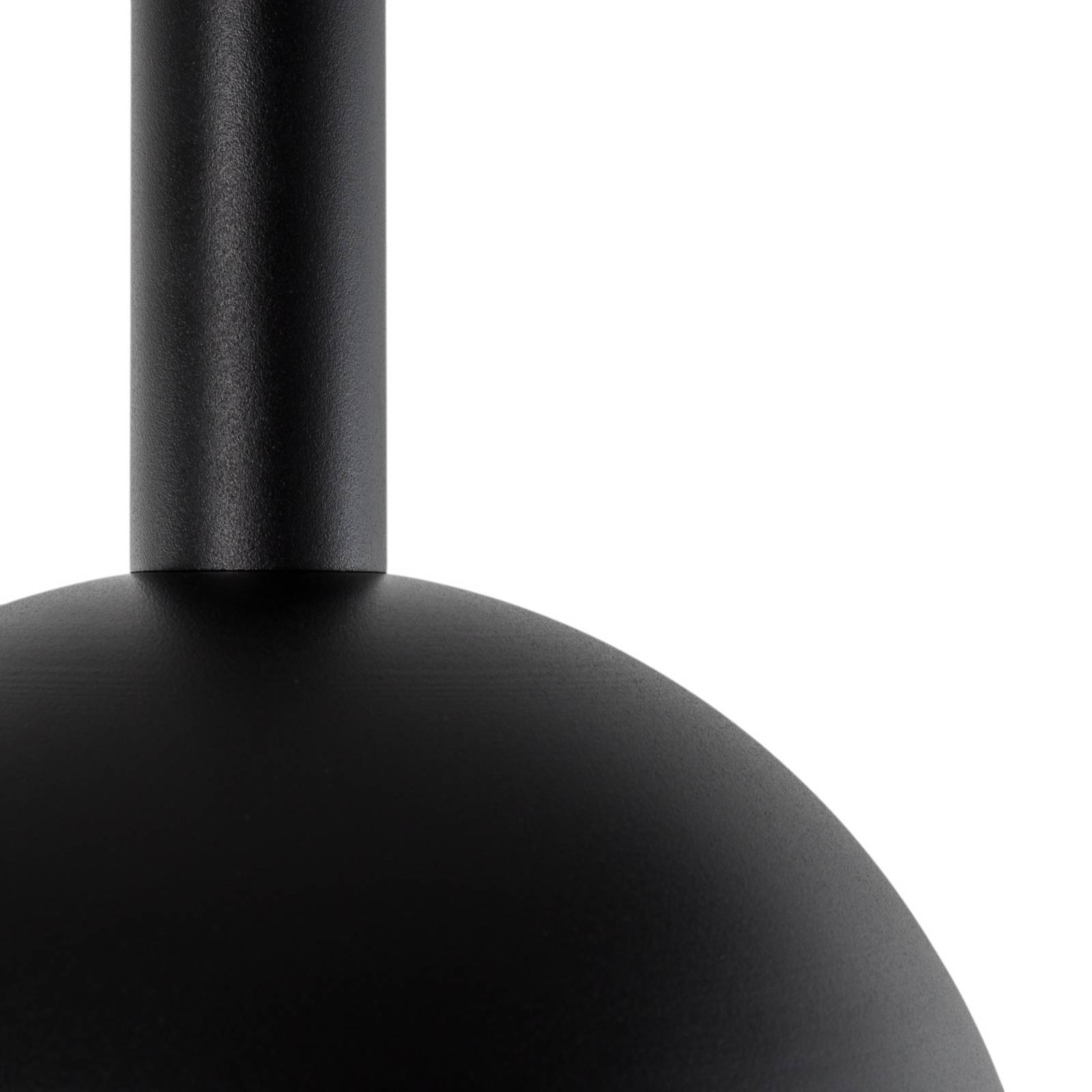 Lampa wisząca Vitrum Cupola M, czarna, półokrągła, Ø 30 cm