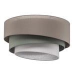 Trio monocolor Deckenlampe, Ø60 cm, grau, Textil - Euluna