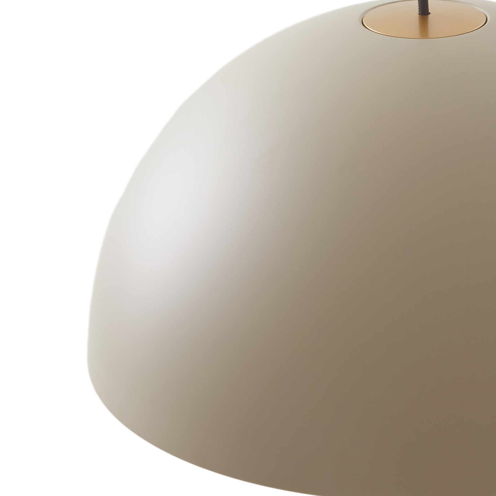 Lucande Nymara LED závěsné svítidlo, béžová barva, hliník, Ø 40 cm