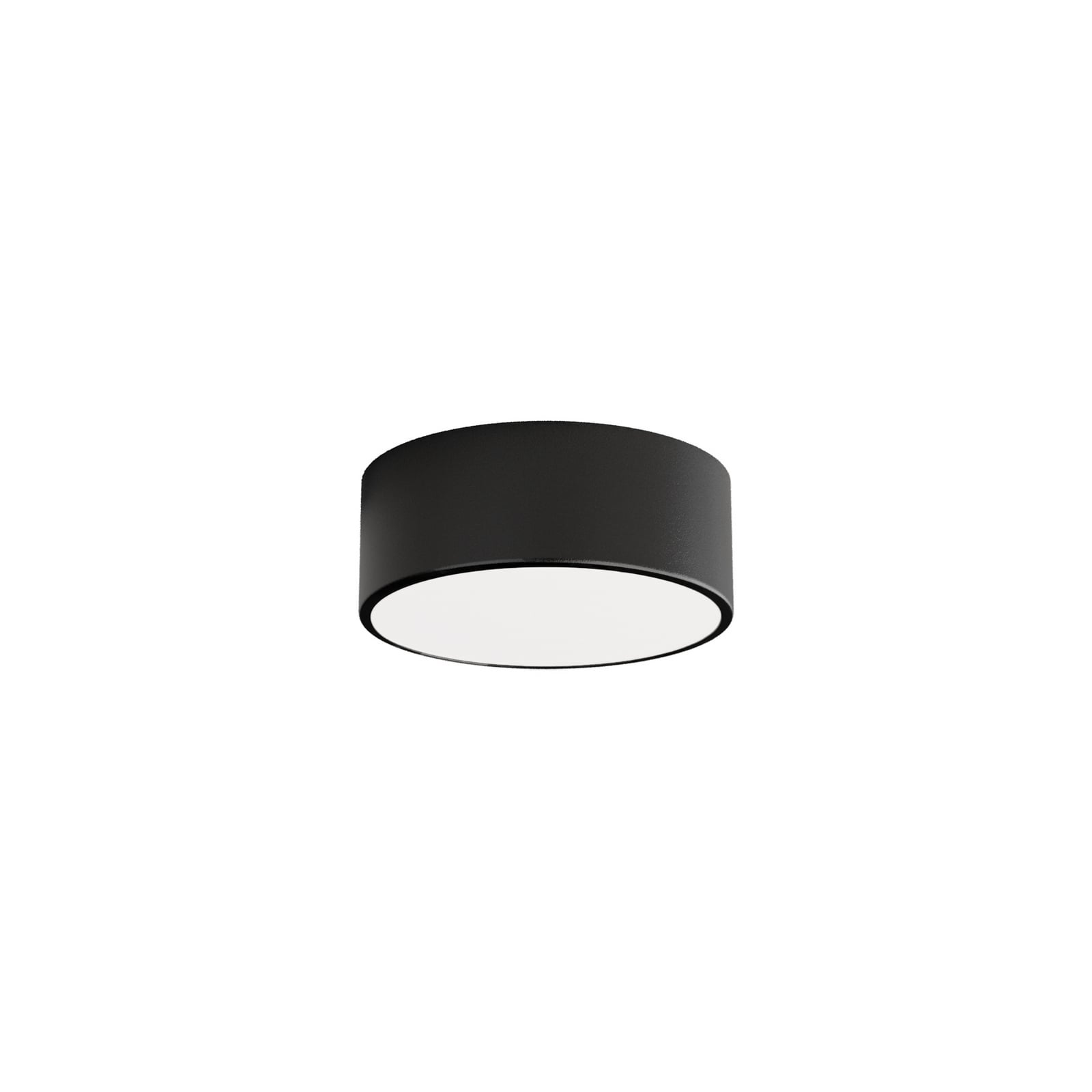Deckenlampe Cleo 200, schwarz, Sensor, IP54, Ø 20 cm, Metall