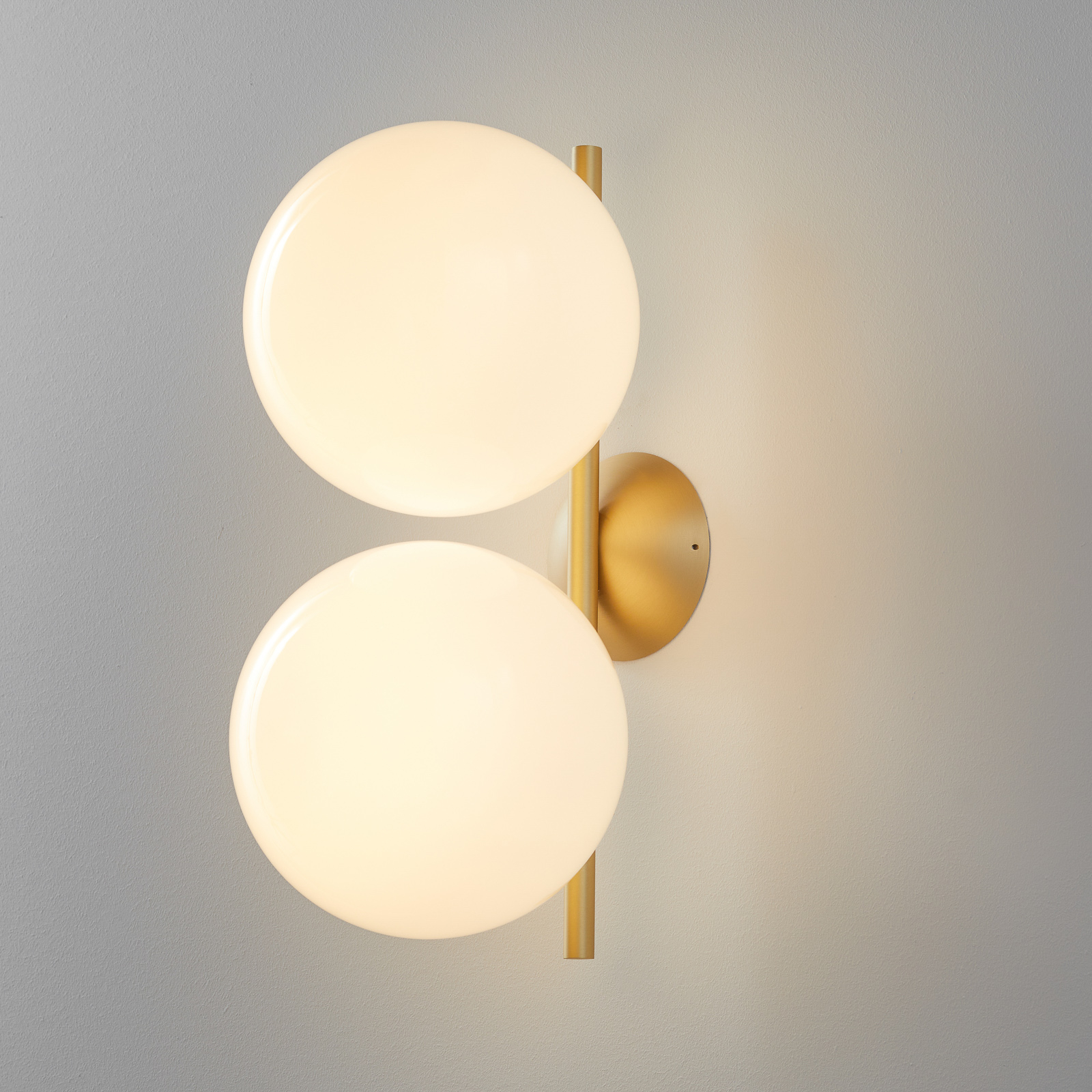 FLOS IC C/W1 Double wall light brass Ø 20 cm