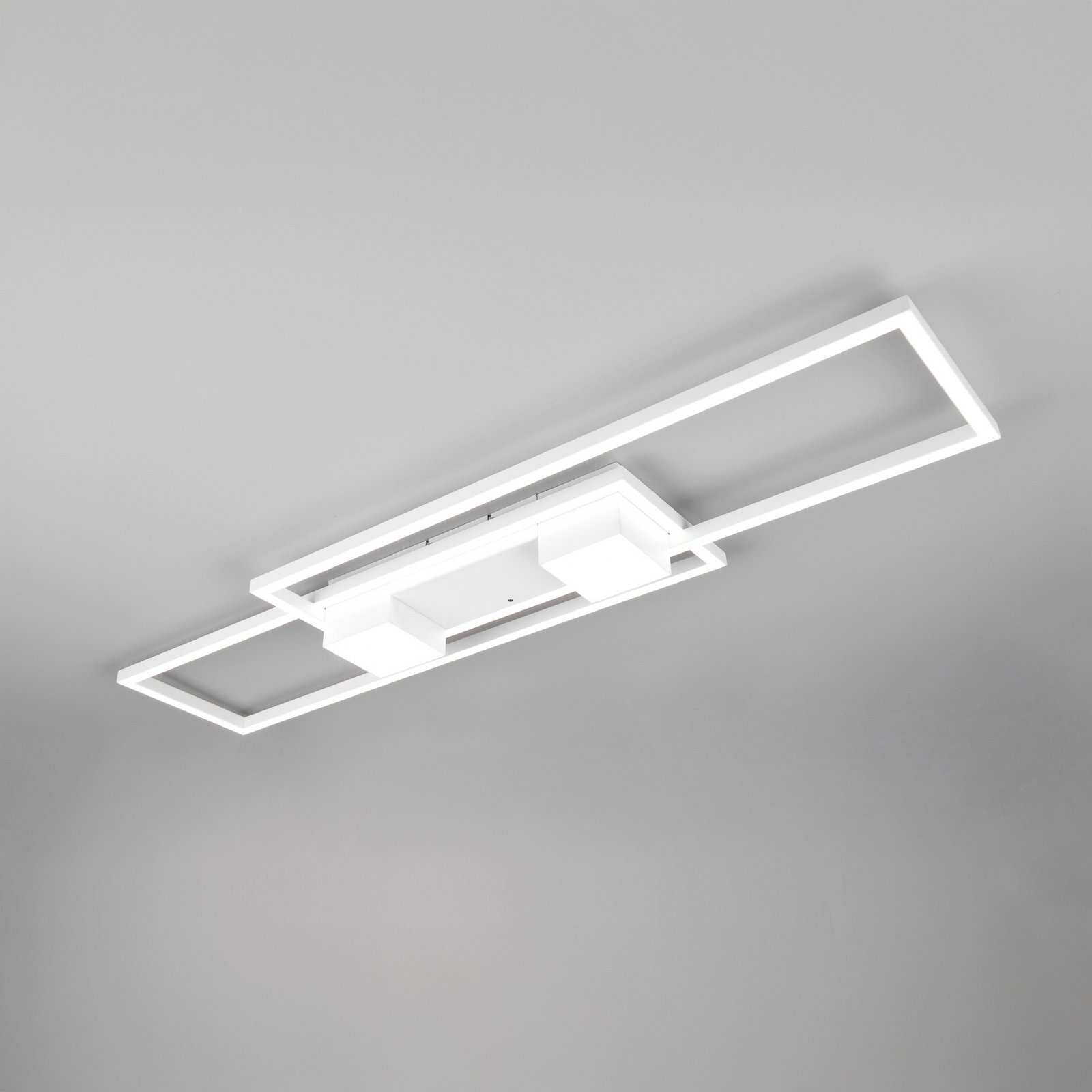 Albany LED-taklampa, vit, 100 x 28 cm, aluminium, CCT, dimbar