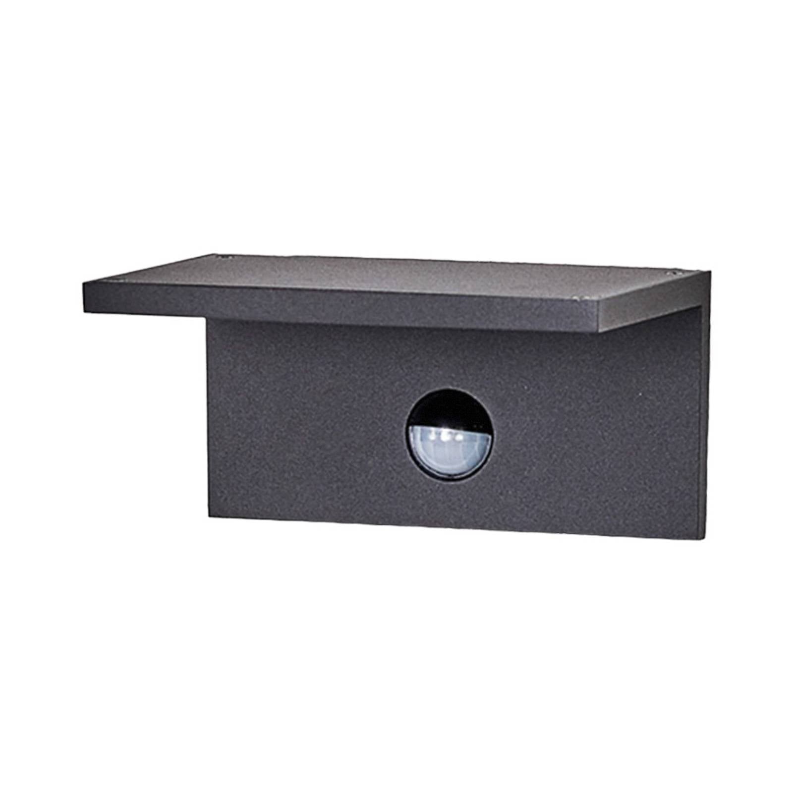 Eckige LED-Außenwandlampe Darina, Bewegungsmelder