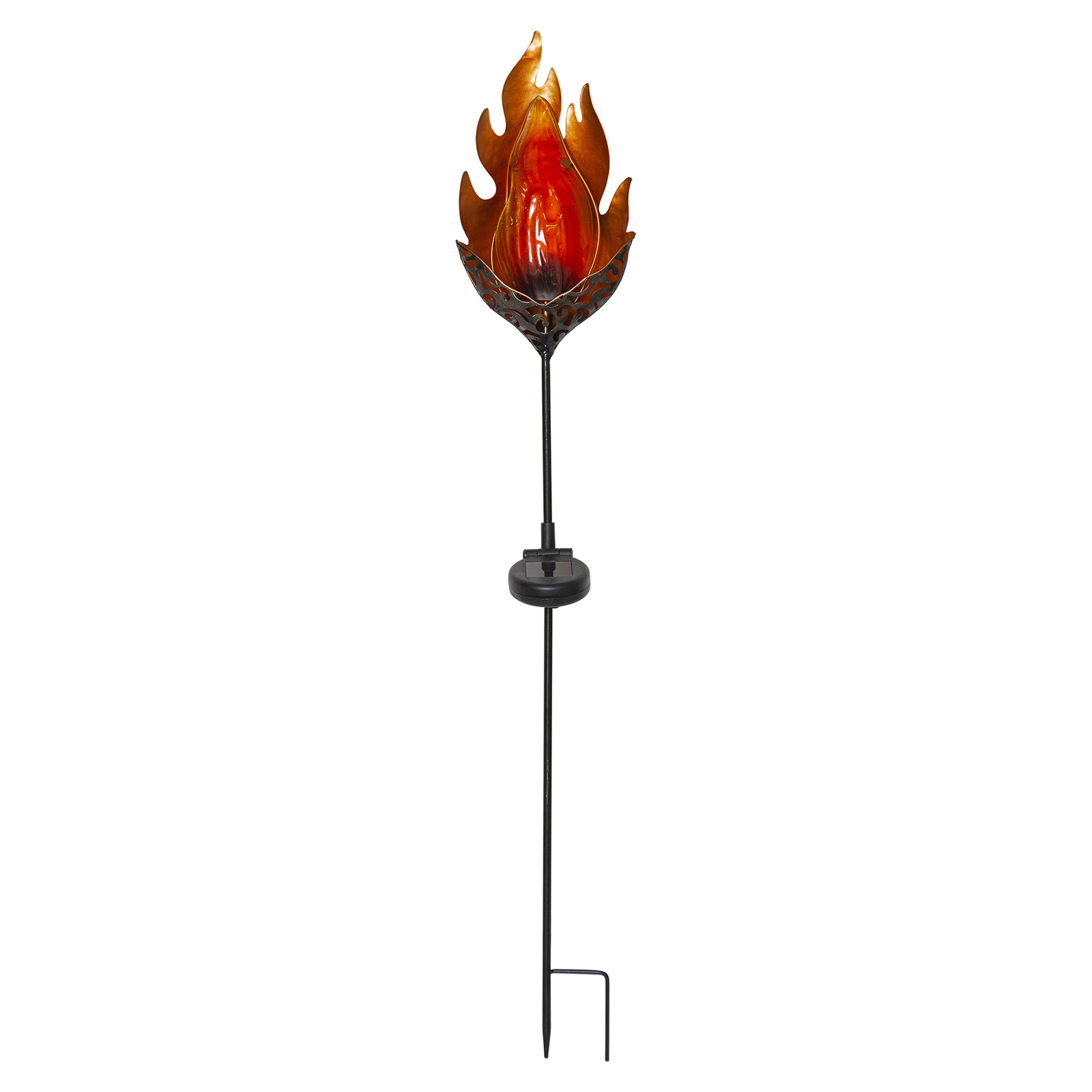Lámpara LED solar Melilla Flame en forma de llama