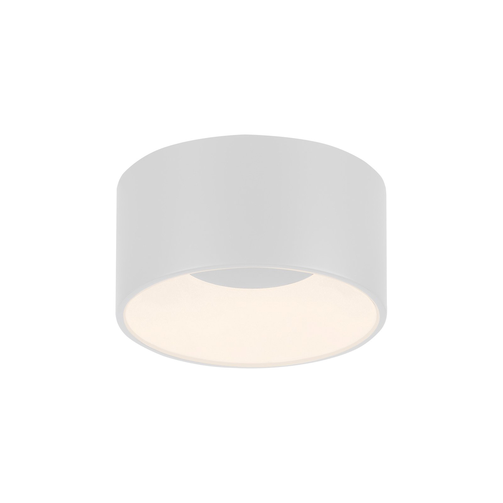 JUST LIGHT. Plafonnier LED Tanika, blanc, Ø 16 cm, intensité variable