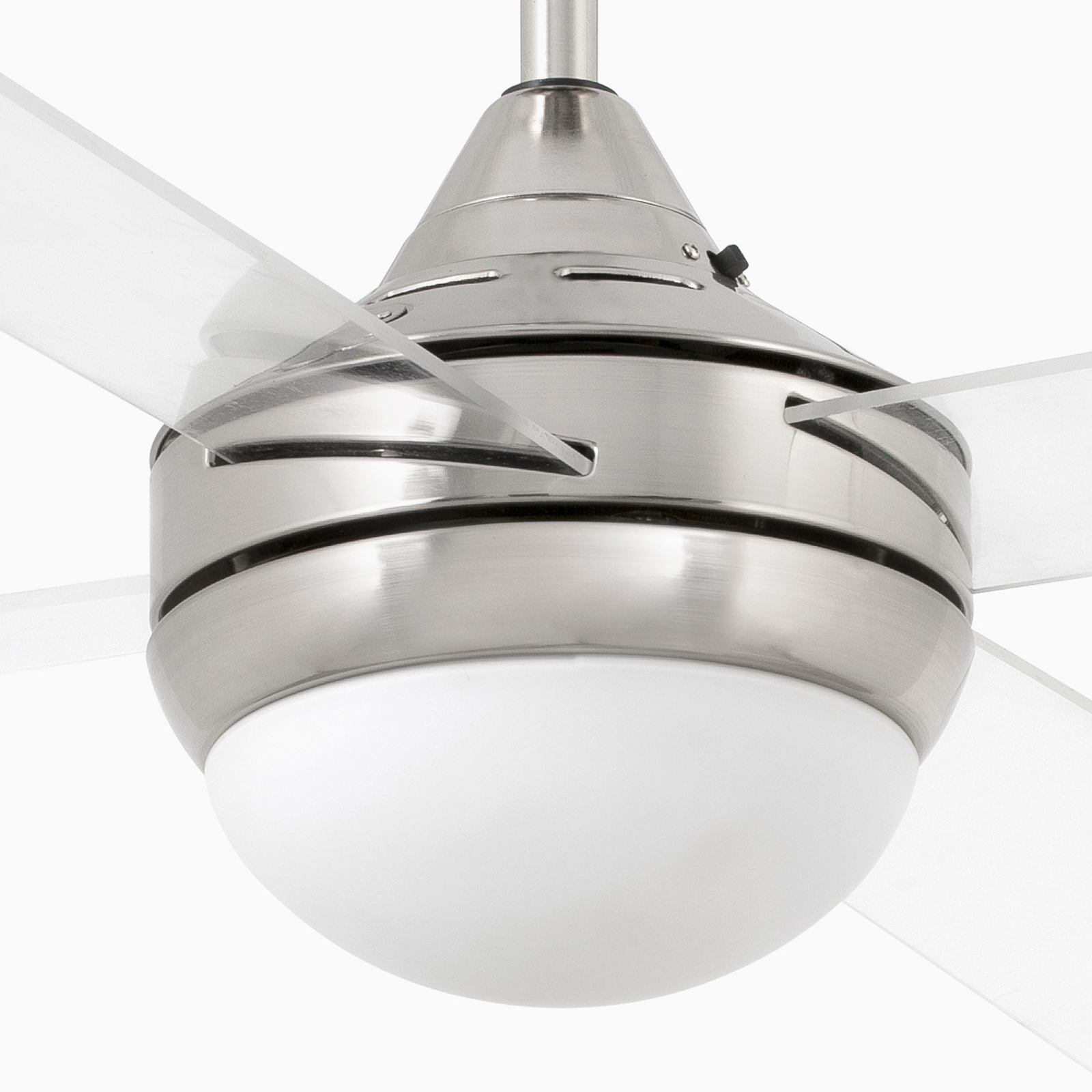 Mini Icaria S ceiling fan light nickel/clear