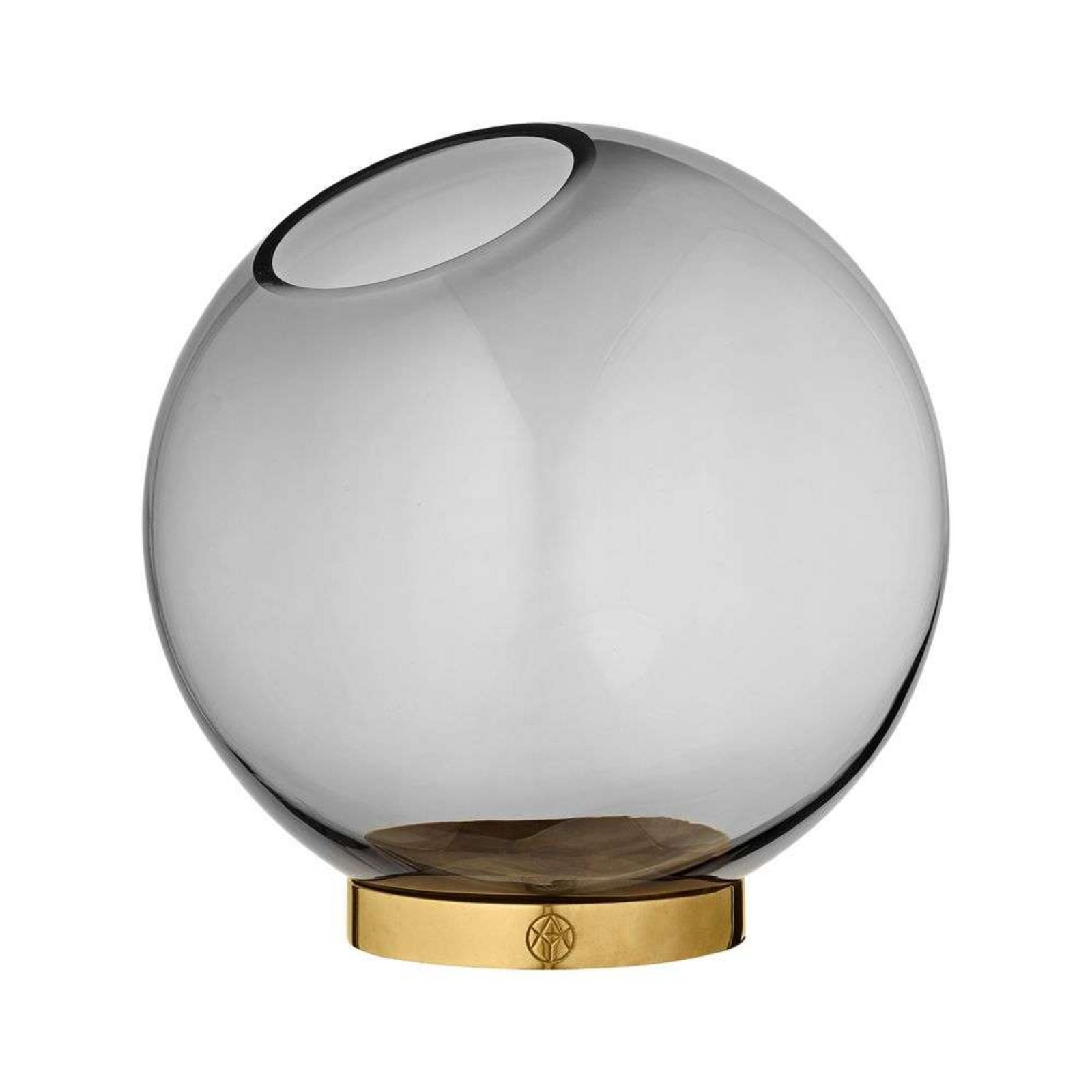 Globe Jarrón w/Stand Ø21xH21 Black/Gold- AYTM