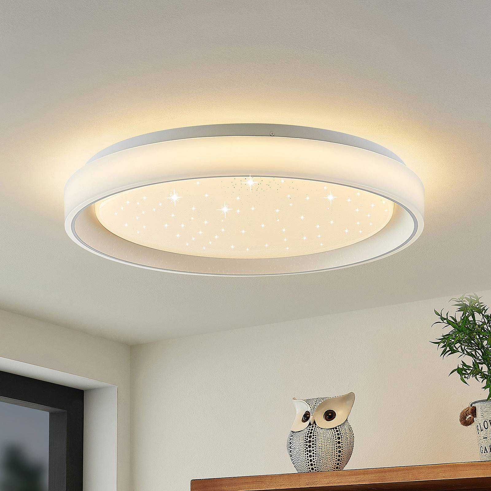 Lindby Faustina LED-taklampa, vit