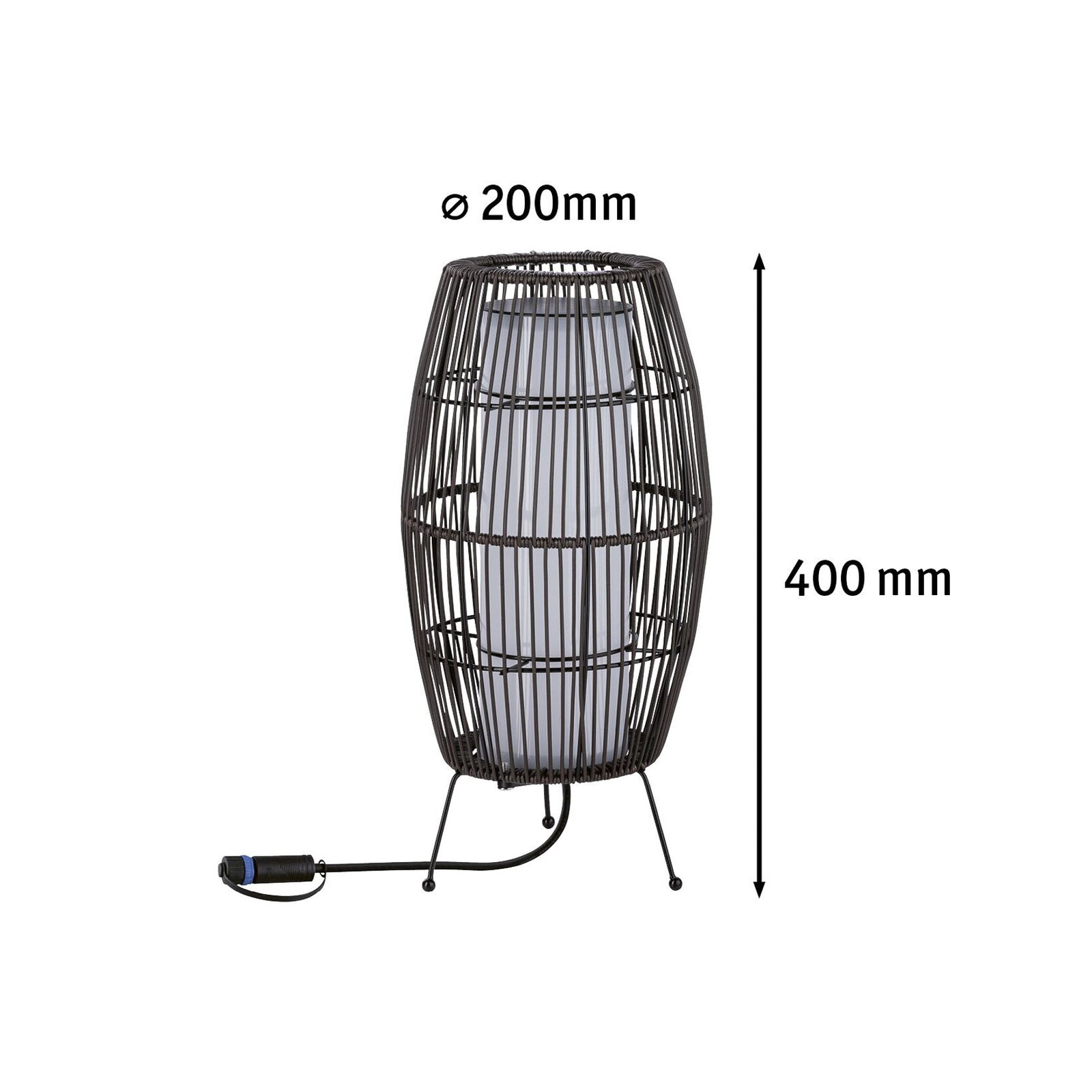 Paulmann Plug & Shine LED-Leuchte Basket RGBW, 40 cm, ZigBee