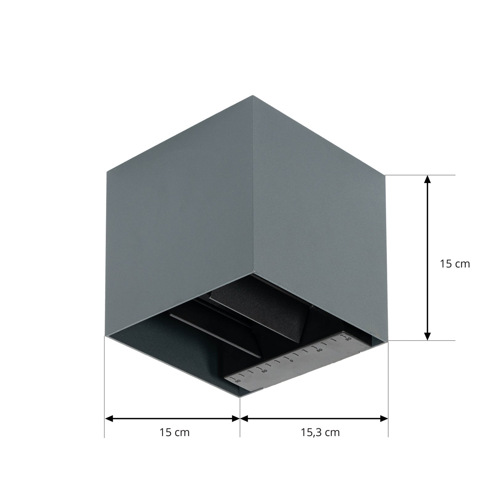 Prios LED-Solarwandlampe Lius, Höhe 15 cm, Bewegungssensor