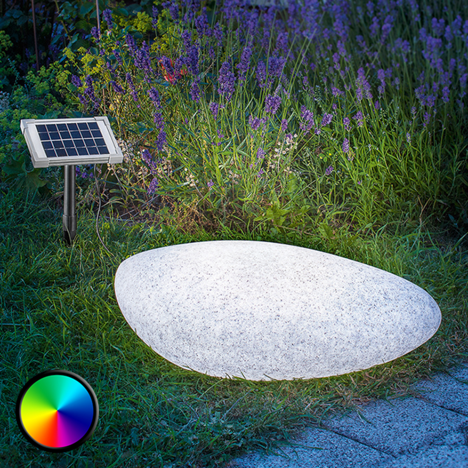 Esotec Outdoor decorative light solar LED Stone 40, Plastic, energy efficiency: A+, L: 62 cm, W: 40 cm, H: 22 cm