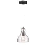 Westinghouse Fiona pendant light, oiled bronze colour, Ø 18 cm