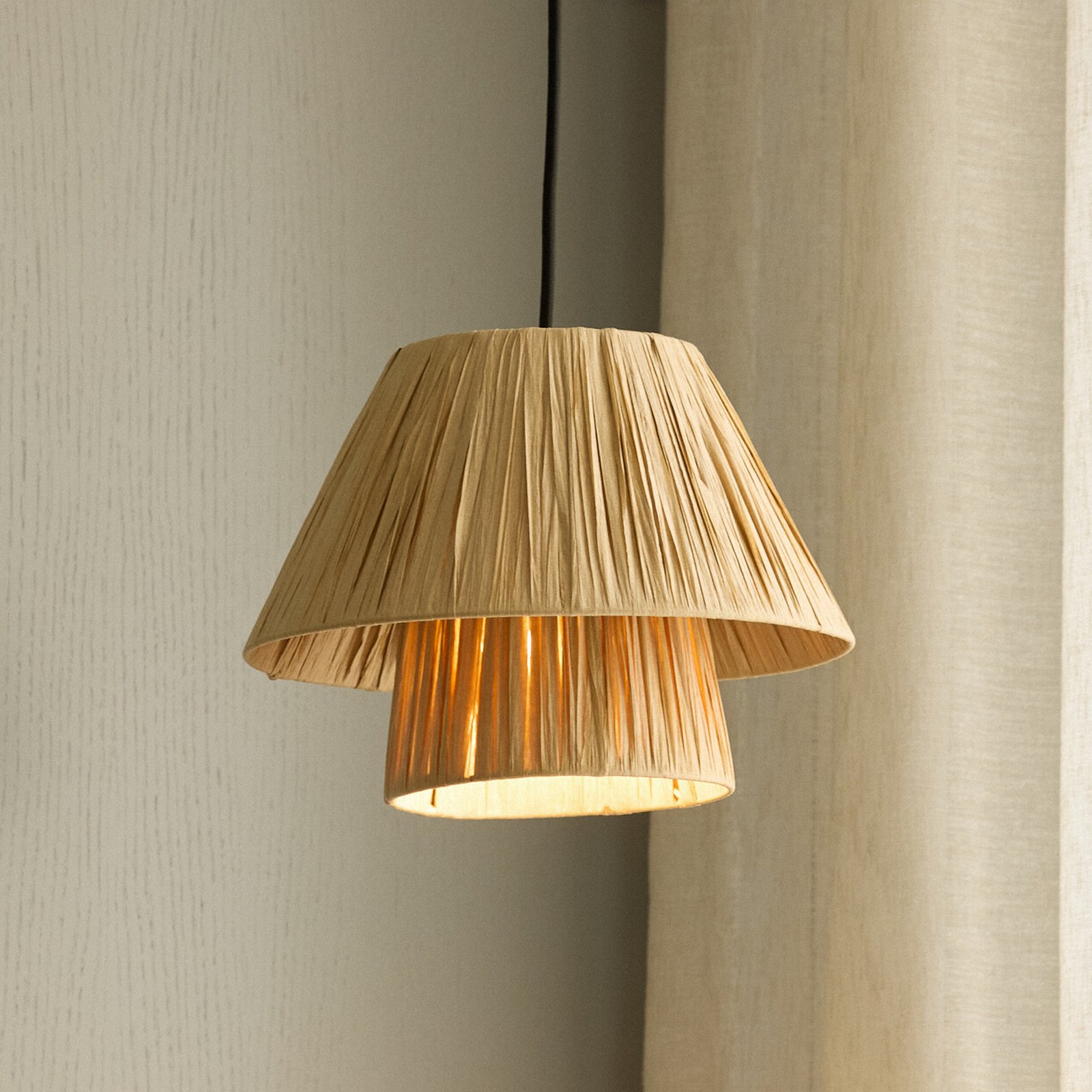OSRAM závesné svietidlo Decor Bamboo Paper Hut Ø 28 cm, bambus, E27