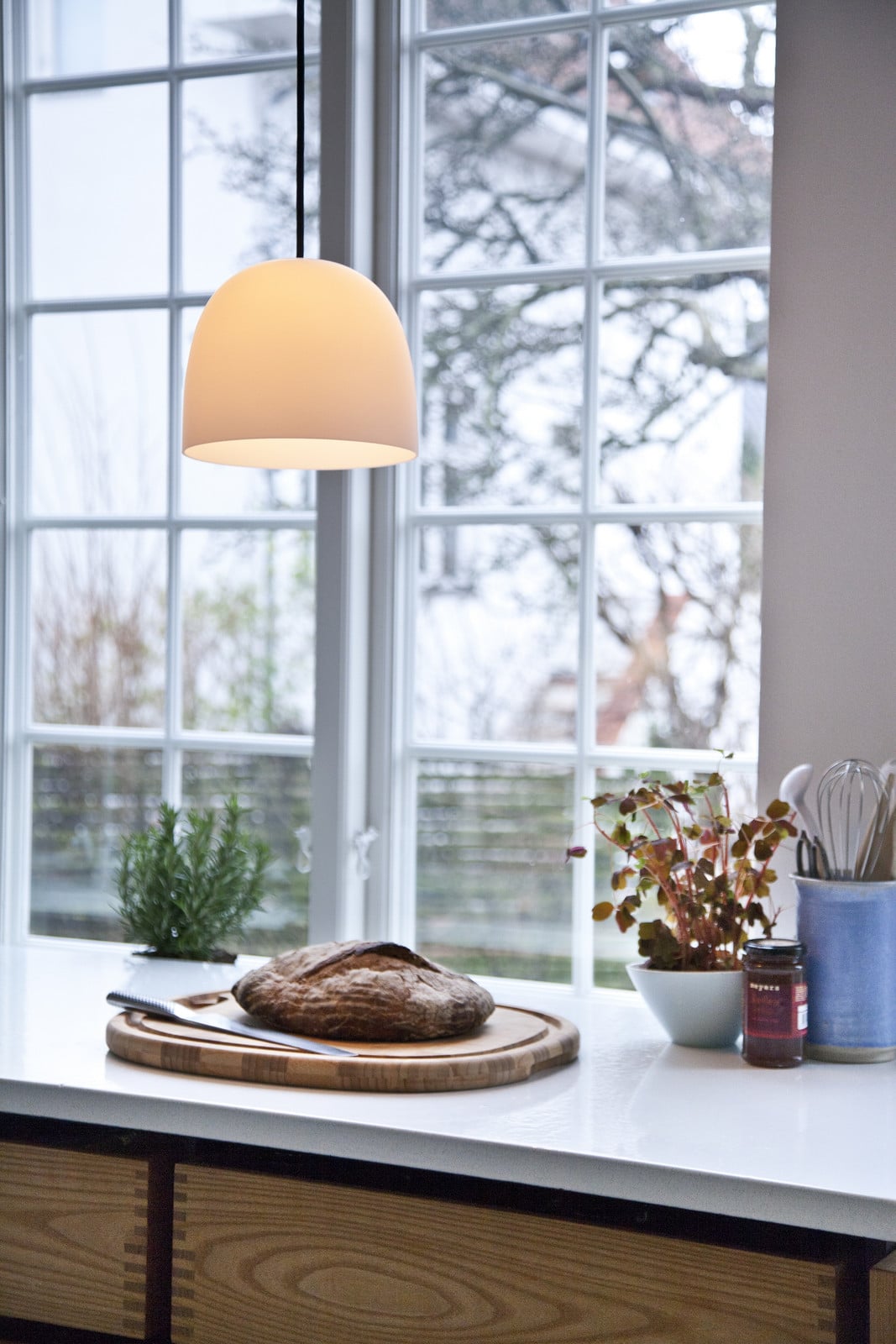 Super 115 Taklampa Opal/Vit Sladd Piet Hein - Vardagsrum - Glas