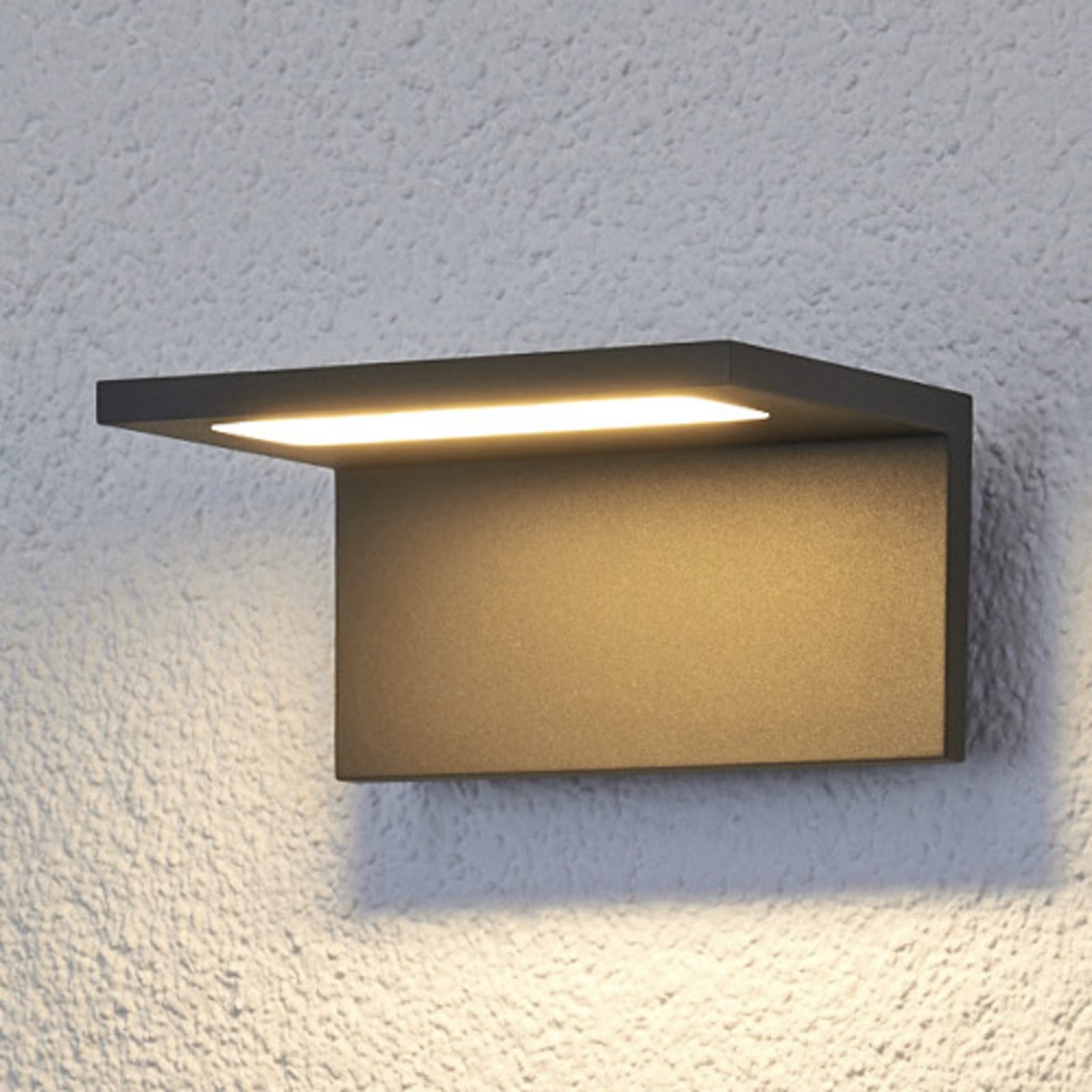 Platt LED-utomhusvägglampa Caner